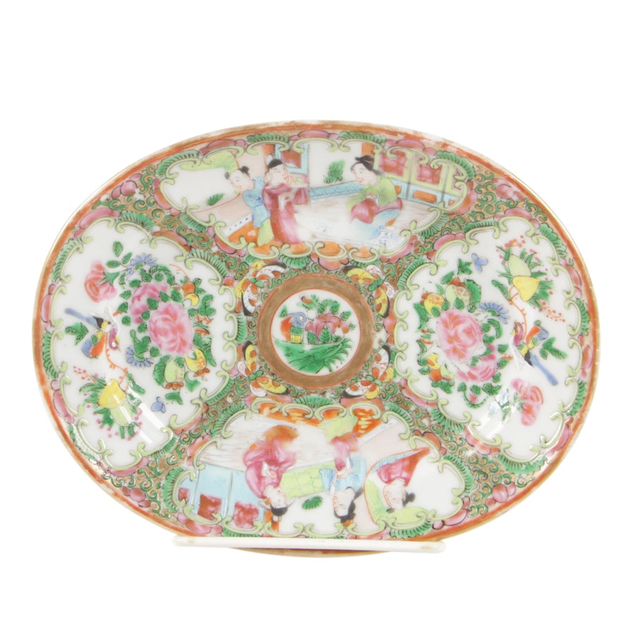 Chinese "Rose Medallion" Teapot Stand