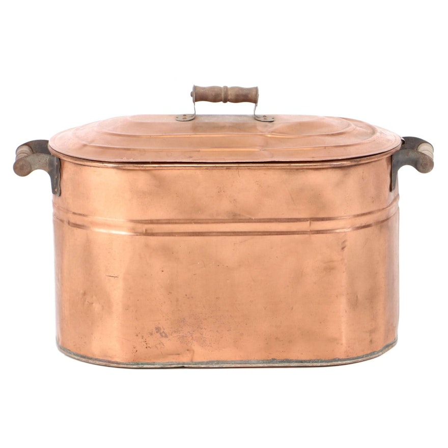 Lidded Copper Boiler, Early 20th Century