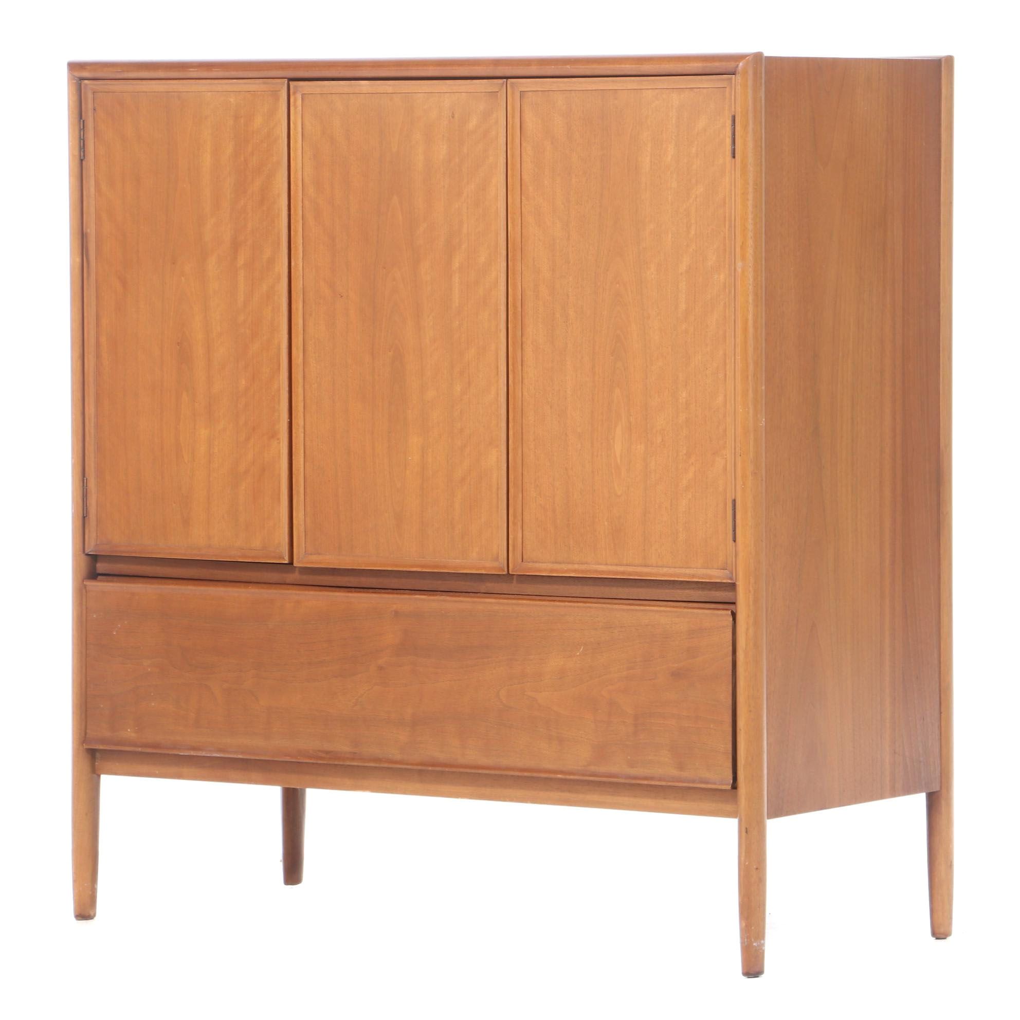 Mid Century Modern Walnut Vanity Cabinet, Mid 20th Century