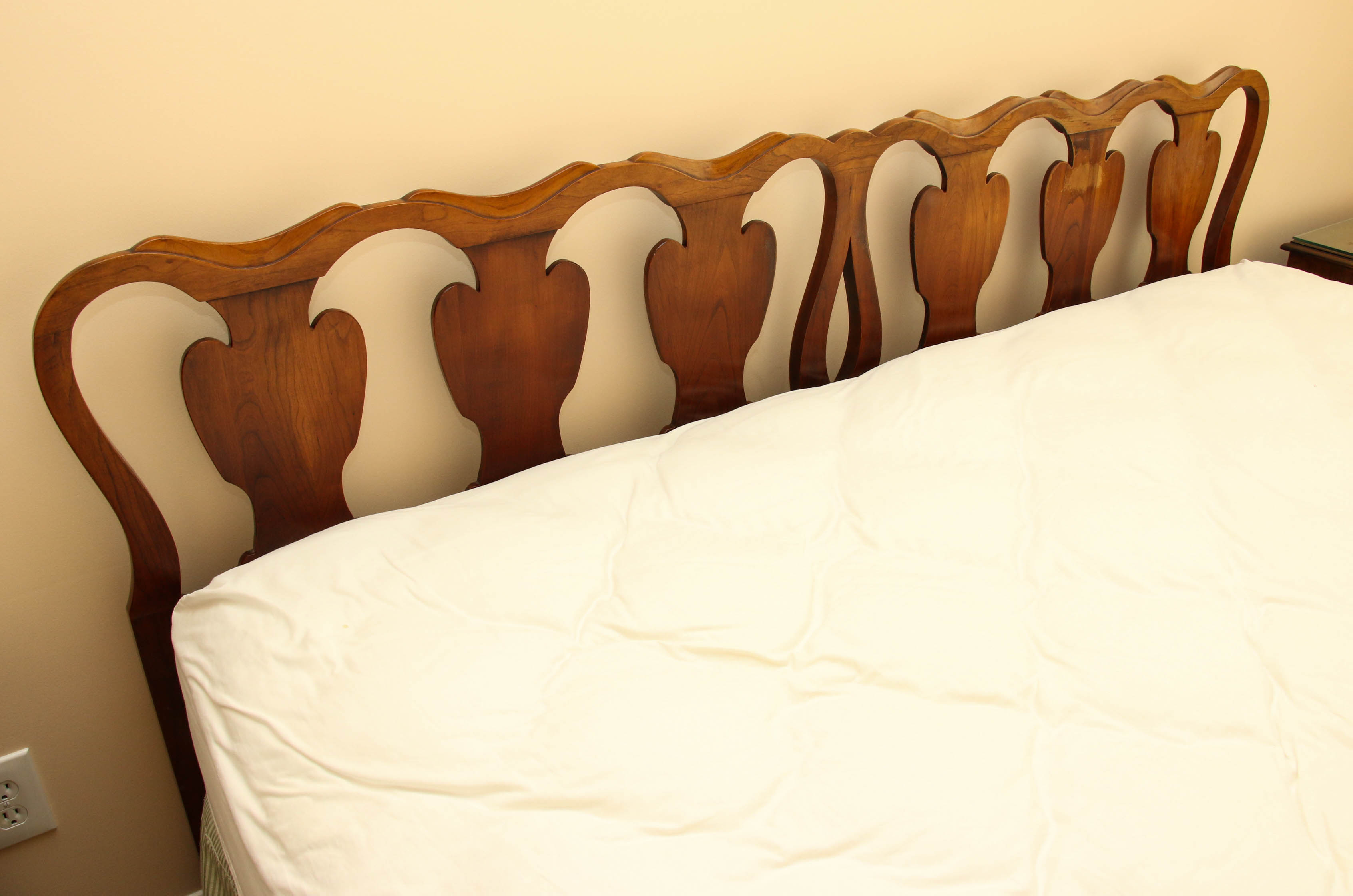 King Size Cherry Headboard with Metal Frame