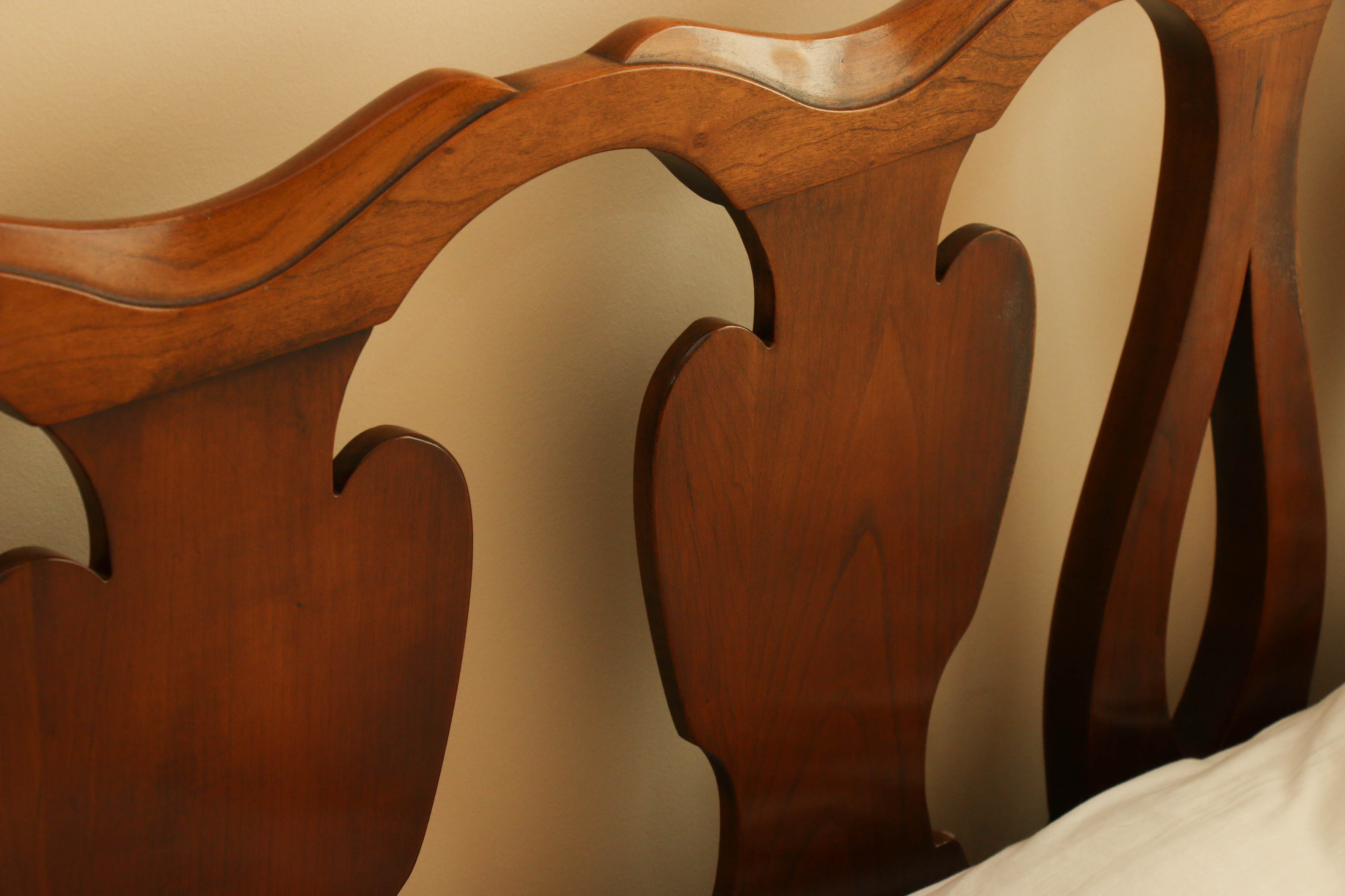 King Size Cherry Headboard with Metal Frame