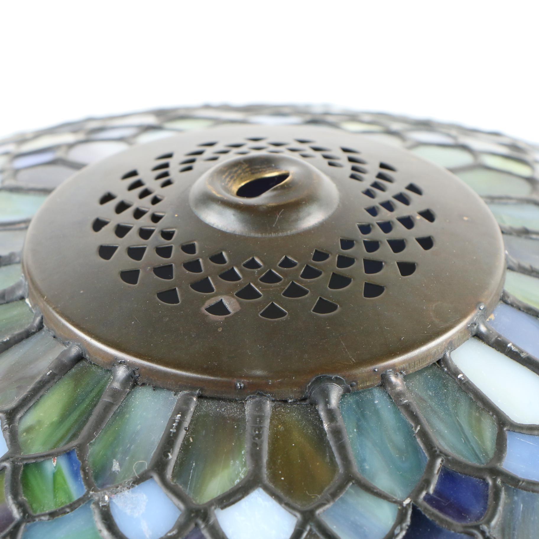 Quoizel Collectibles Tiffany Style Stained Glass Peacock Lampshade