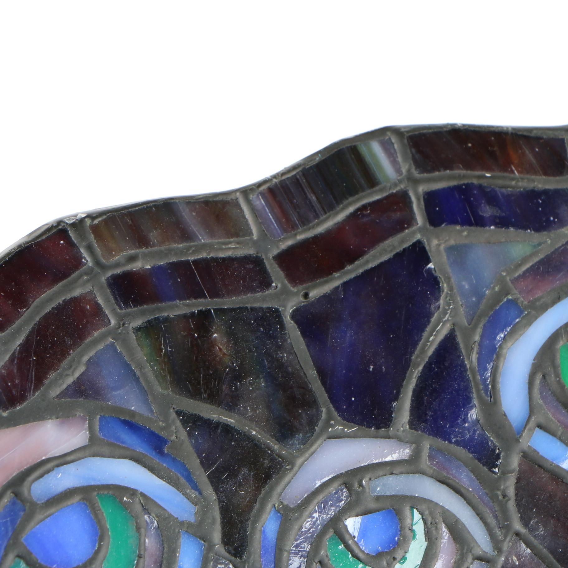 Quoizel Collectibles Tiffany Style Stained Glass Peacock Lampshade