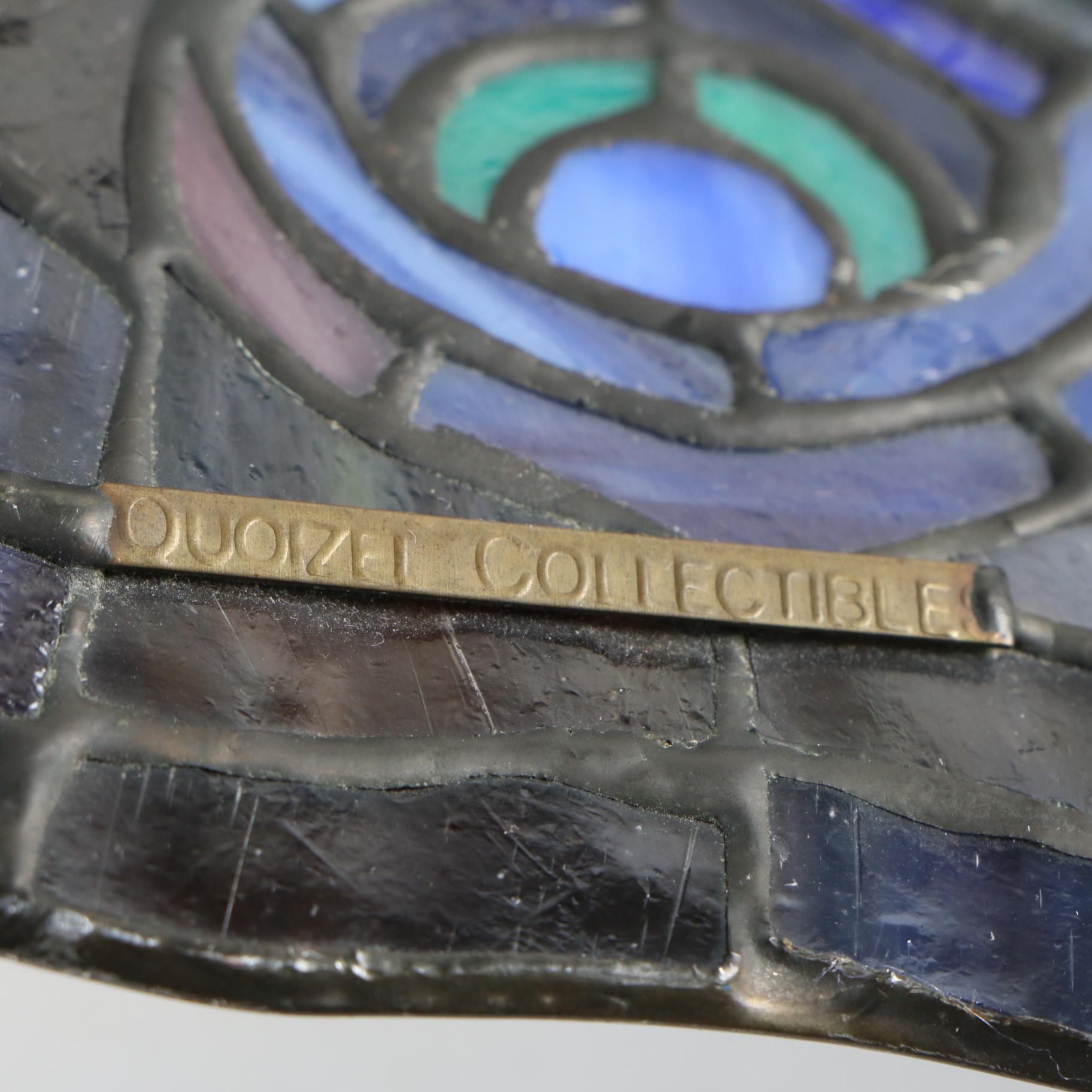 Quoizel Collectibles Tiffany Style Stained Glass Peacock Lampshade