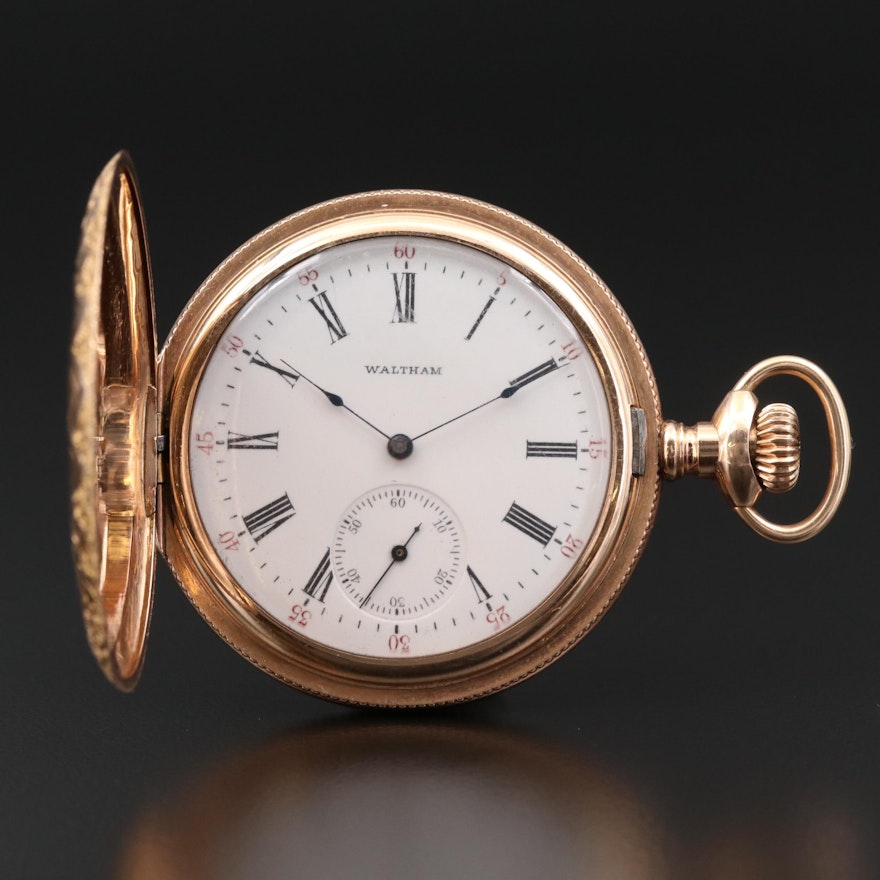 Antique Waltham Gold Filled Hunting Case Pocket Watch, 1901