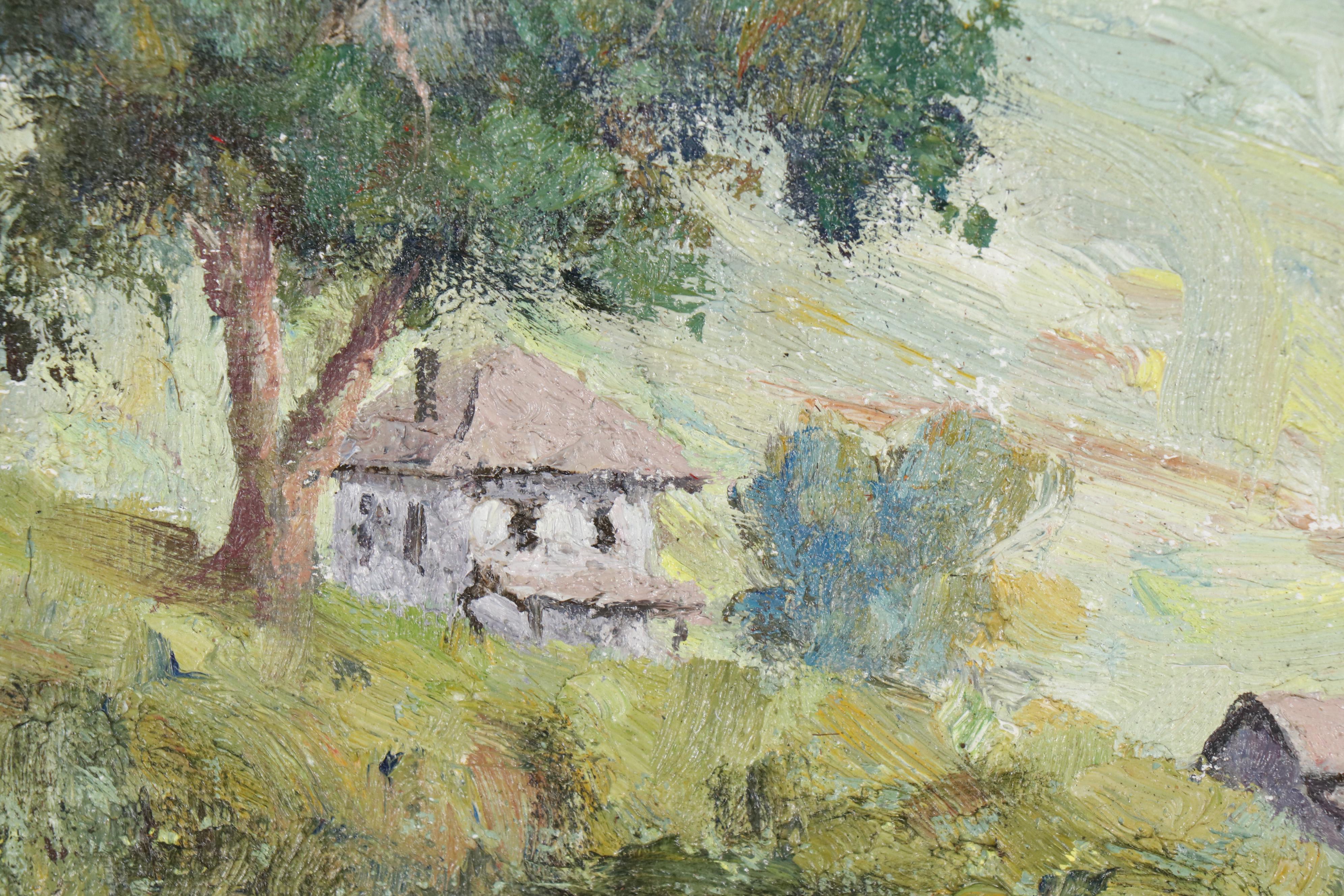 Gary Hartenhoff Oil Painting of a Farm Landscape