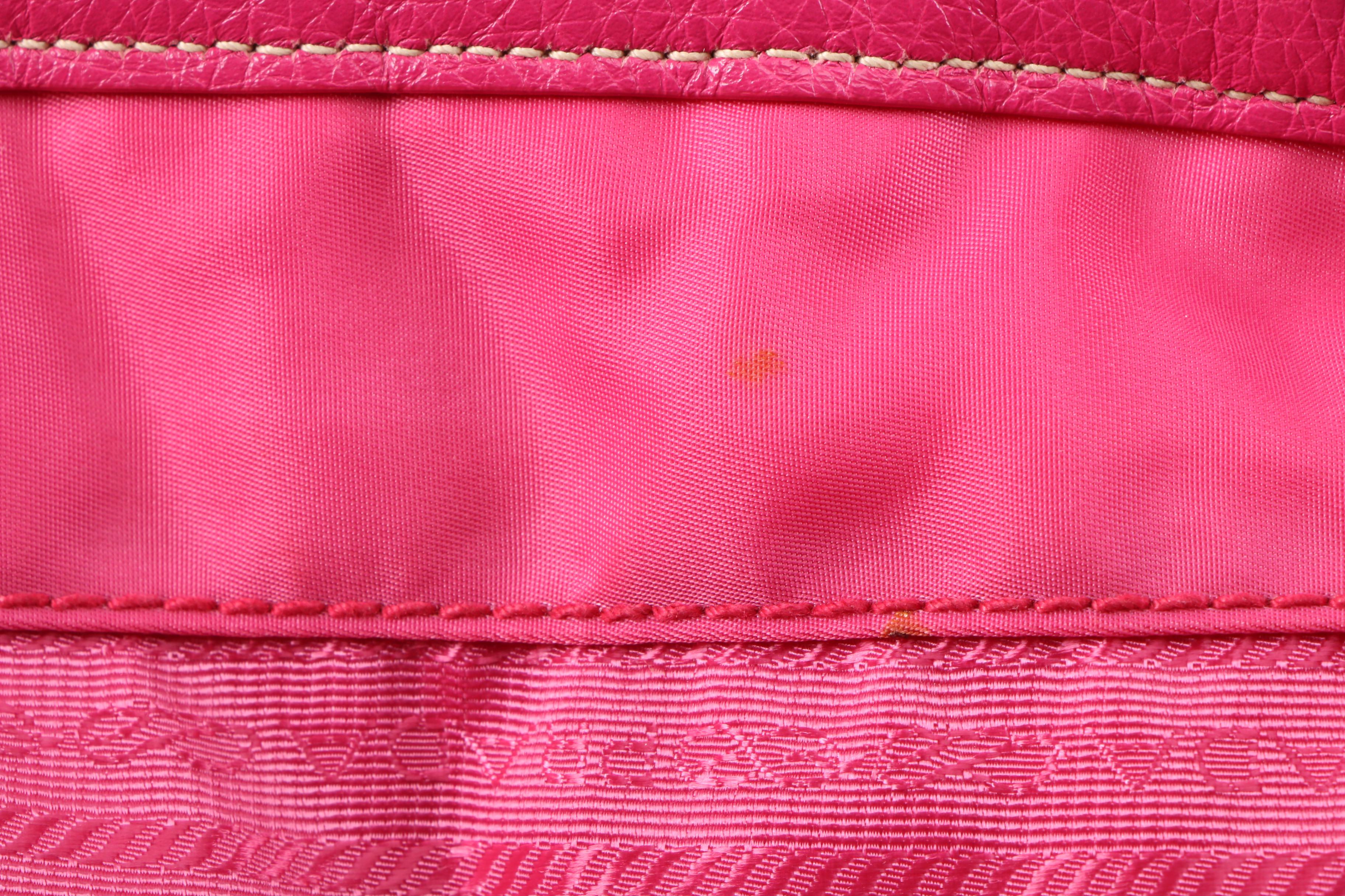 Prada Tote Bag in Pink Tessuto Nylon and Leather