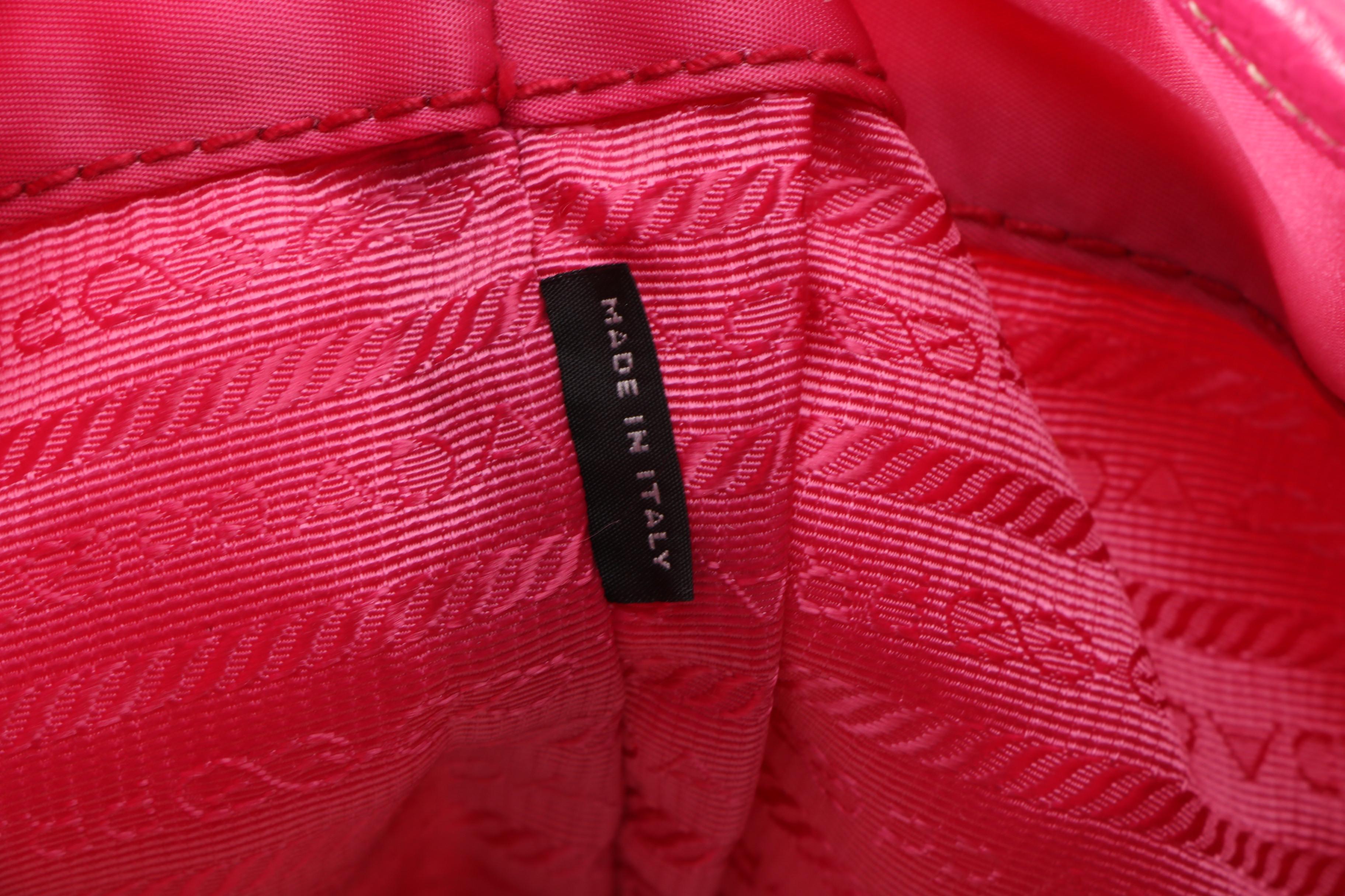 Prada Tote Bag in Pink Tessuto Nylon and Leather