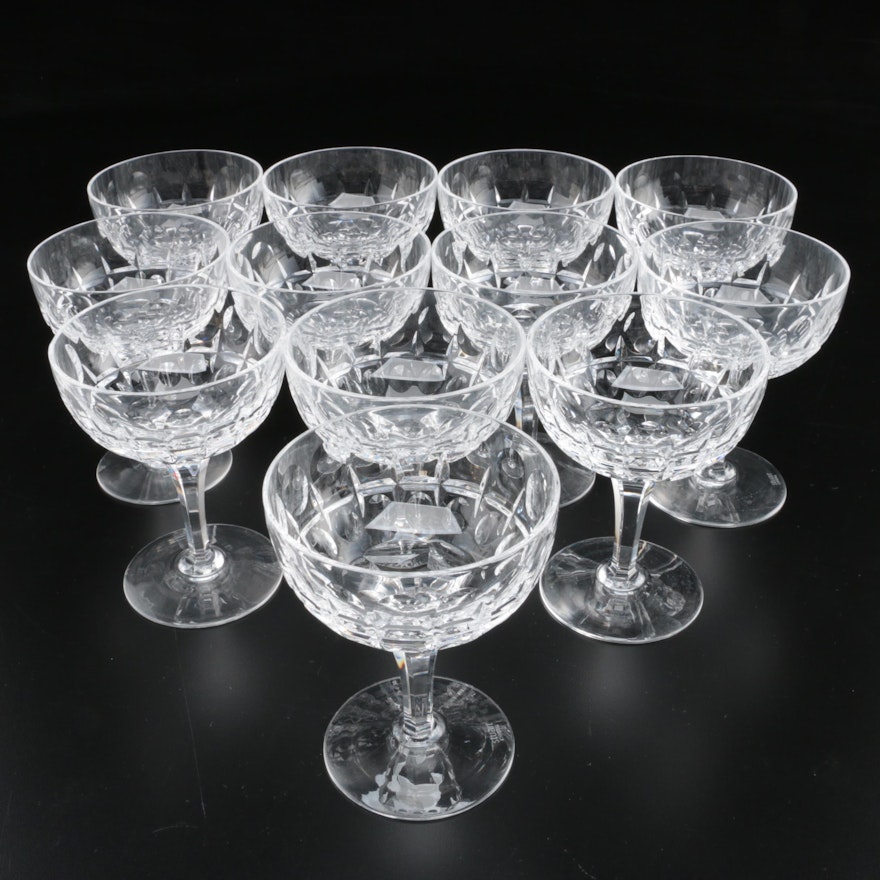 Stuart Crystal "Clifton Park" Champagne Coupes, 1955–1984