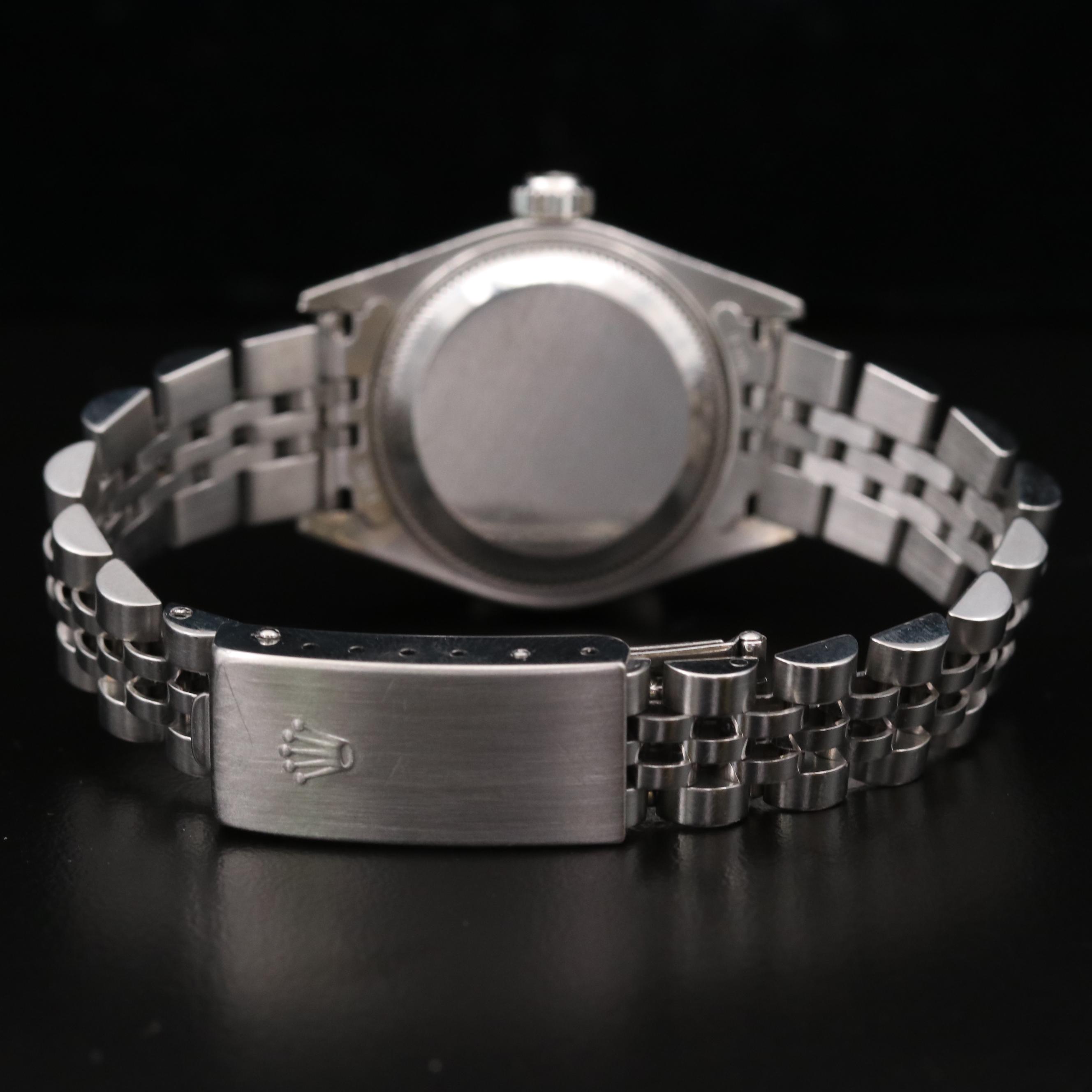 Rolex Datejust Stainless Steel and 18K Gold Watch with Rhodium Diamond Dial