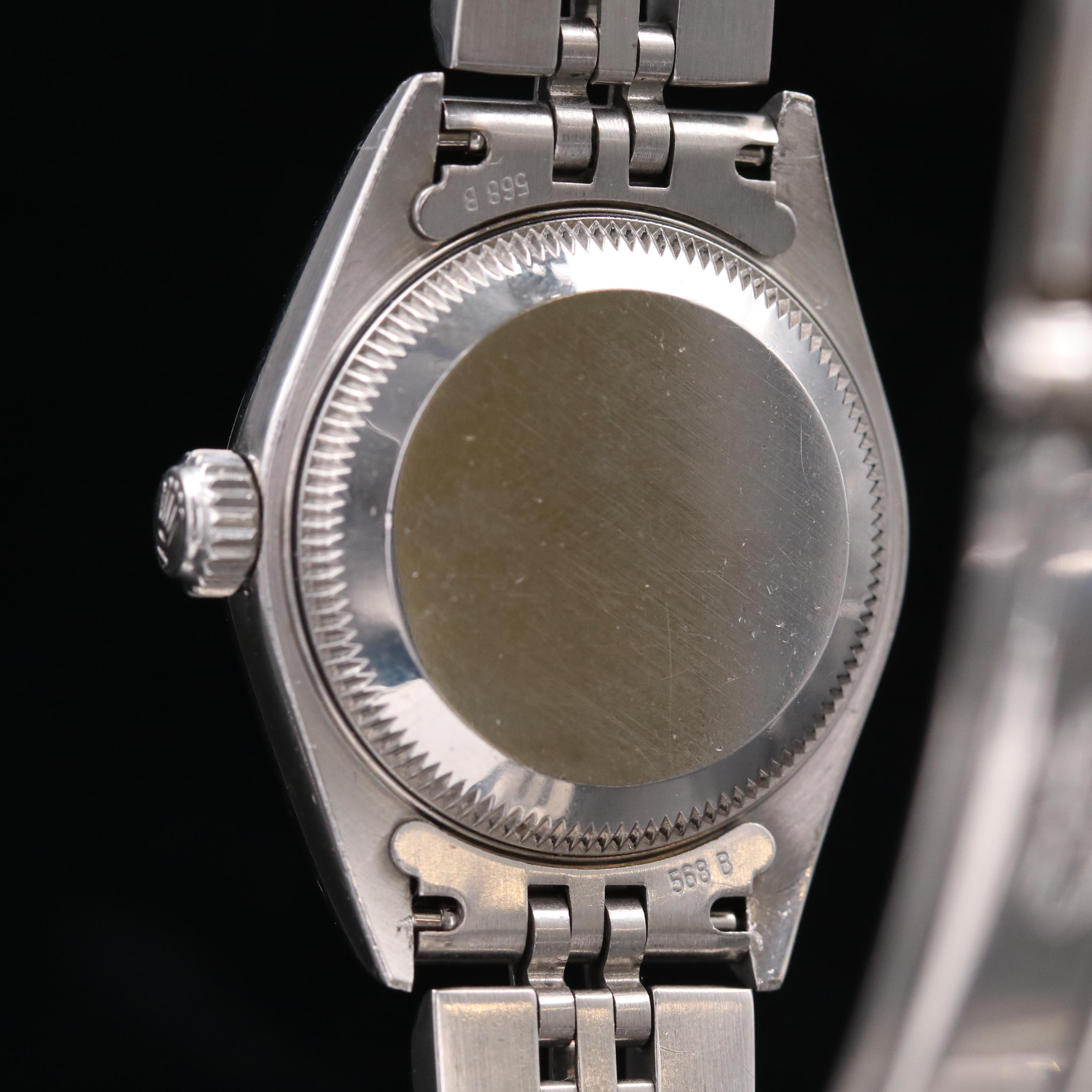 Rolex Datejust Stainless Steel and 18K Gold Watch with Rhodium Diamond Dial