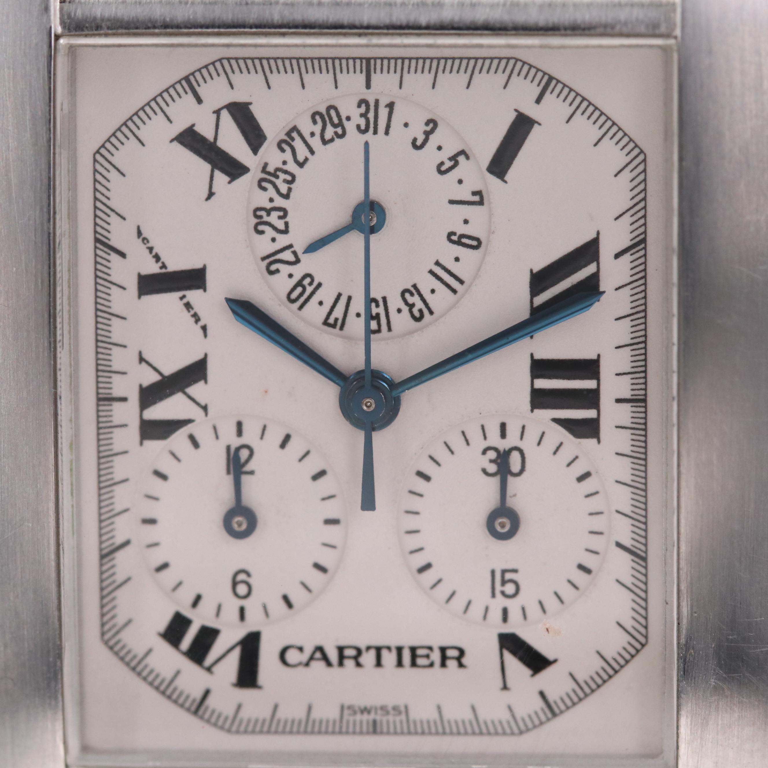 Cartier Tank Française Chronoflex Stainless Steel Quartz Watch