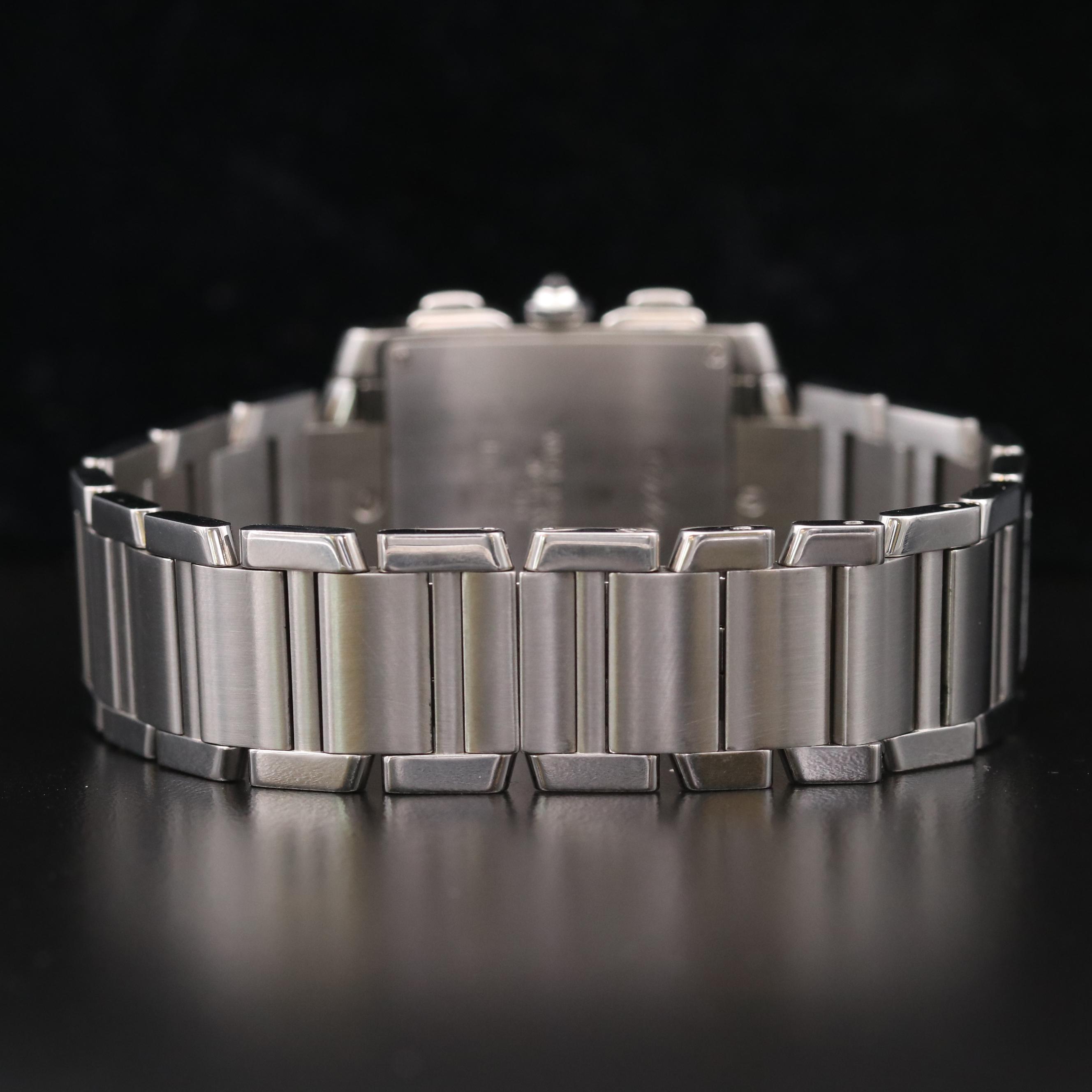 Cartier Tank Française Chronoflex Stainless Steel Quartz Watch