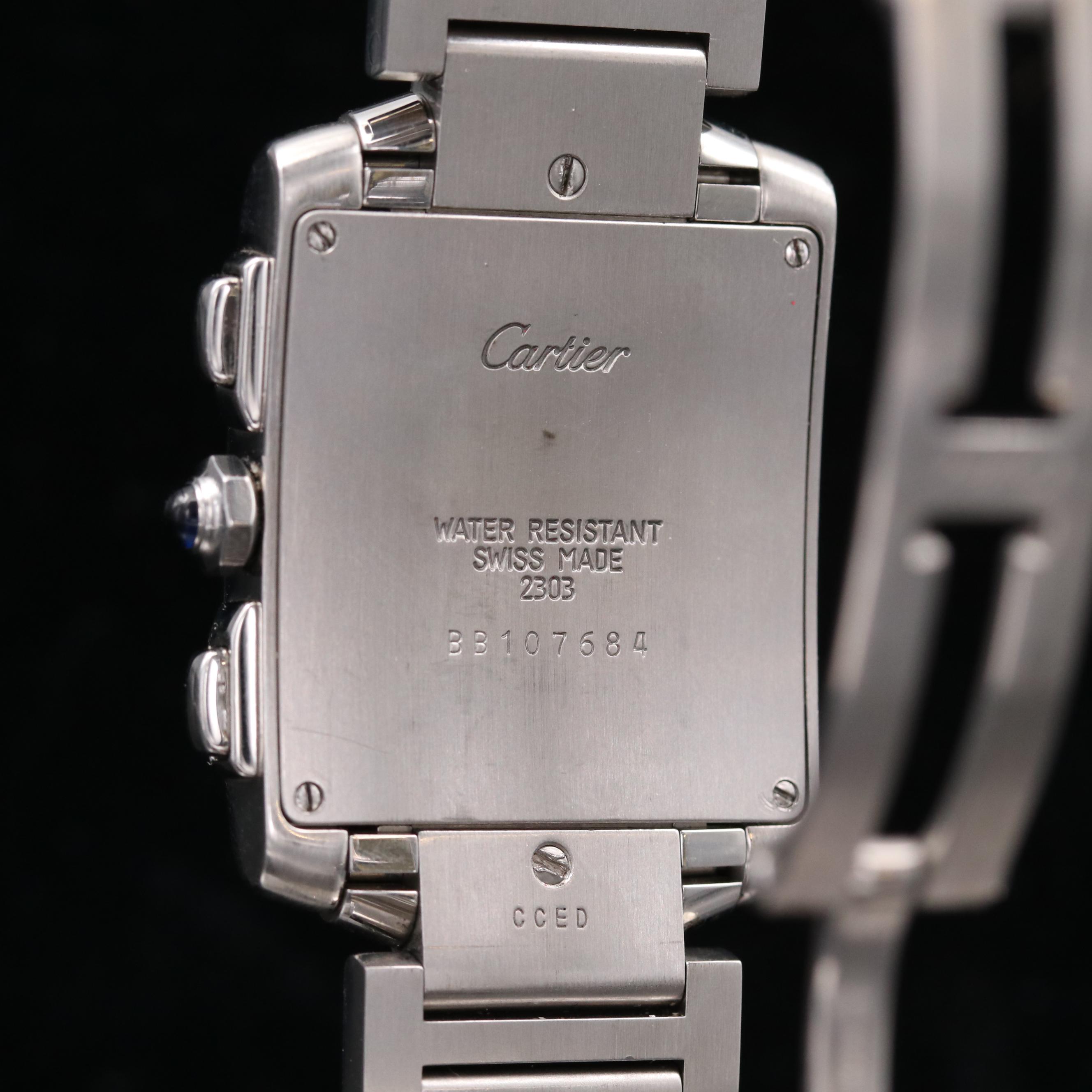 Cartier Tank Française Chronoflex Stainless Steel Quartz Watch