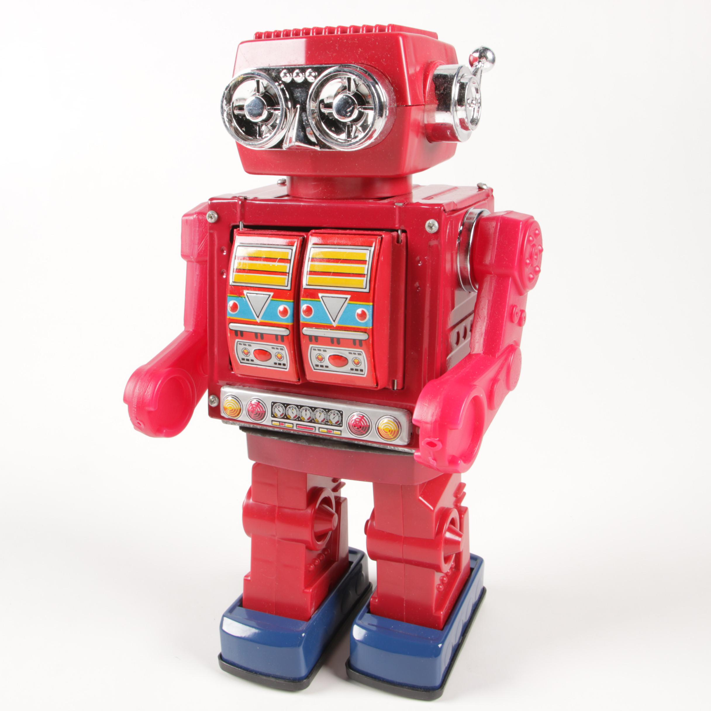 S.M. J. Rotate-O-Matic Super Astronaut Battery Operated Toy Robot in Box, 1960s