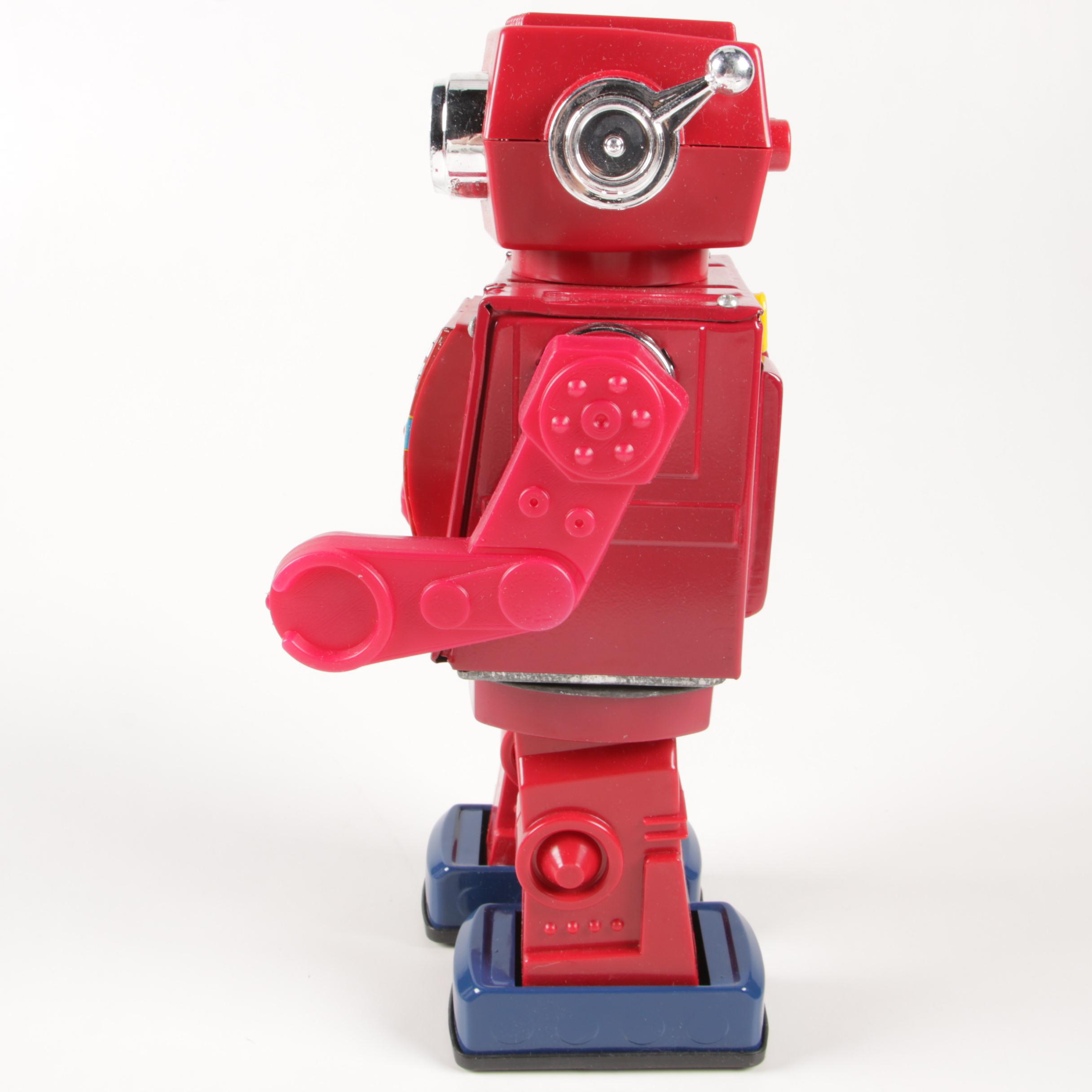 S.M. J. Rotate-O-Matic Super Astronaut Battery Operated Toy Robot in Box, 1960s