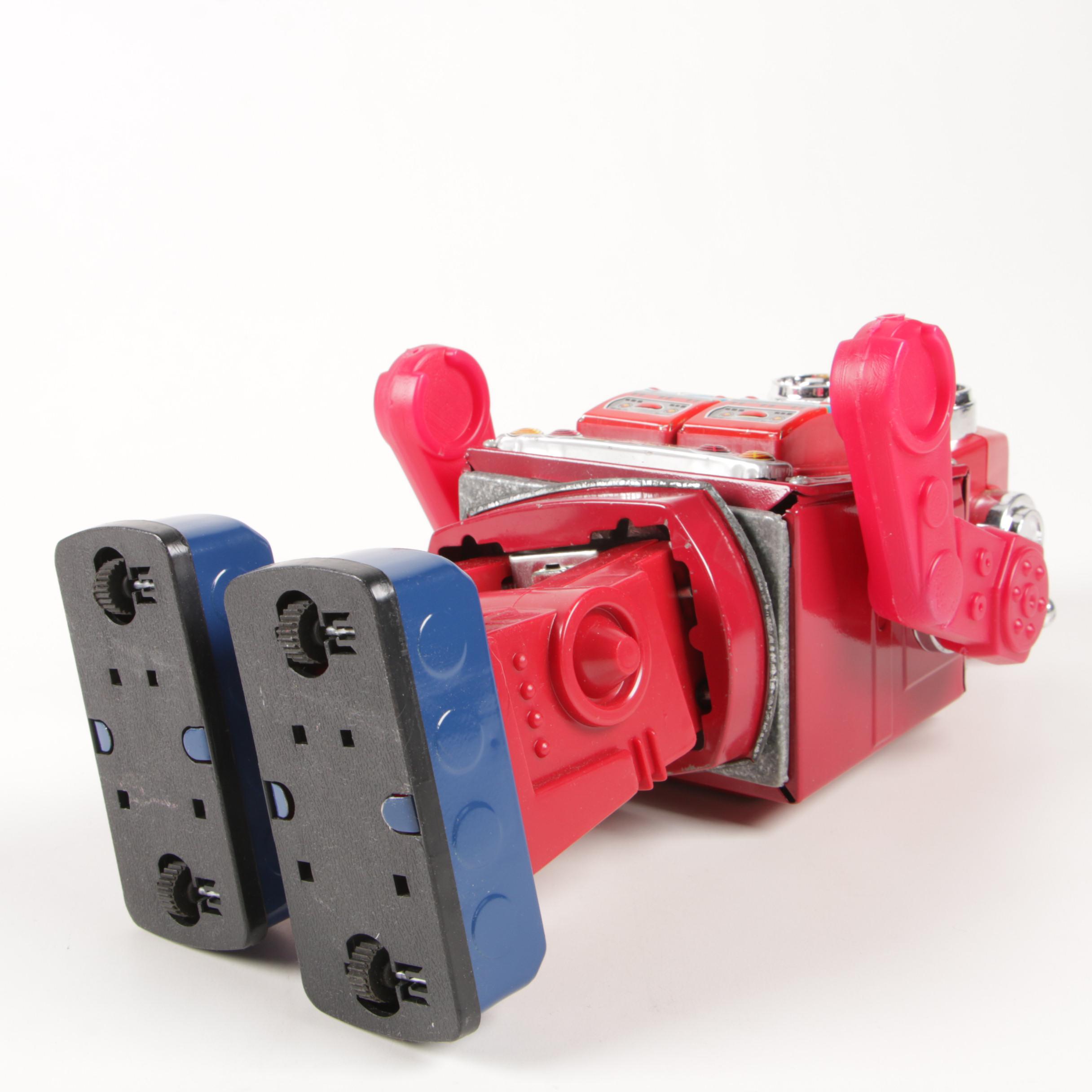 S.M. J. Rotate-O-Matic Super Astronaut Battery Operated Toy Robot in Box, 1960s