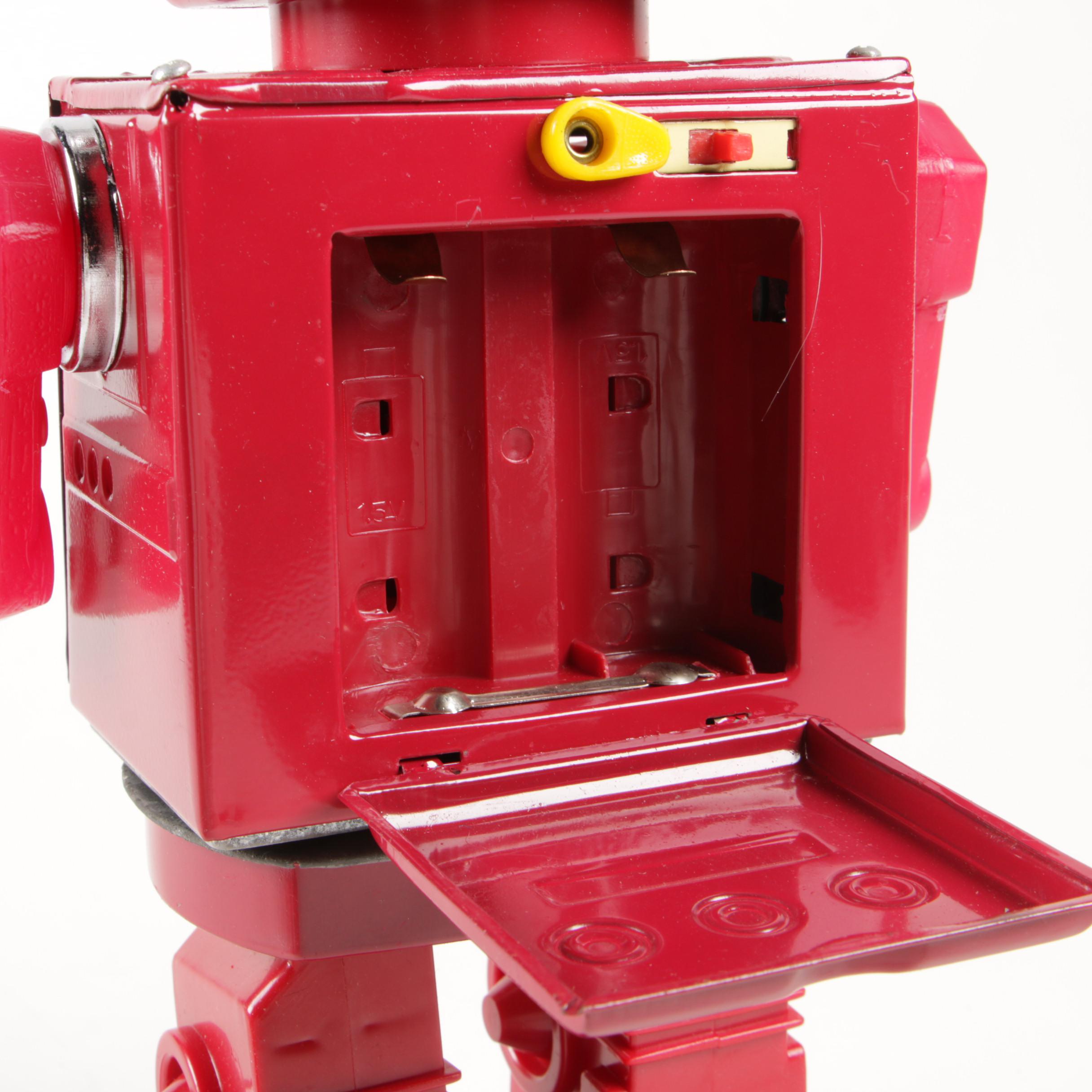 S.M. J. Rotate-O-Matic Super Astronaut Battery Operated Toy Robot in Box, 1960s