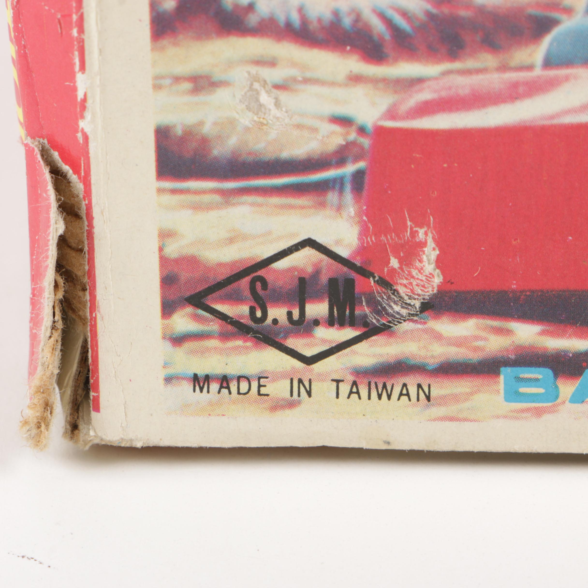 S.M. J. Rotate-O-Matic Super Astronaut Battery Operated Toy Robot in Box, 1960s