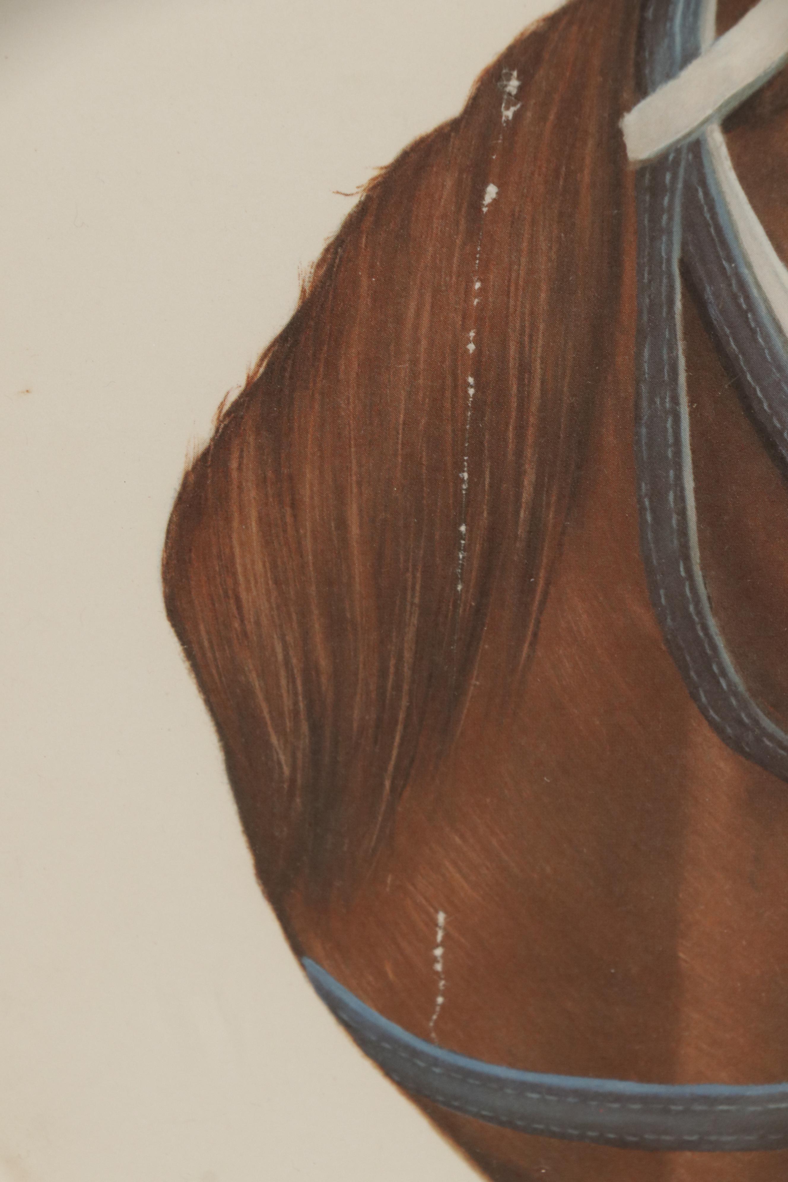 Secretariat 1973 Triple Crown Lithograph, Signed and Framed