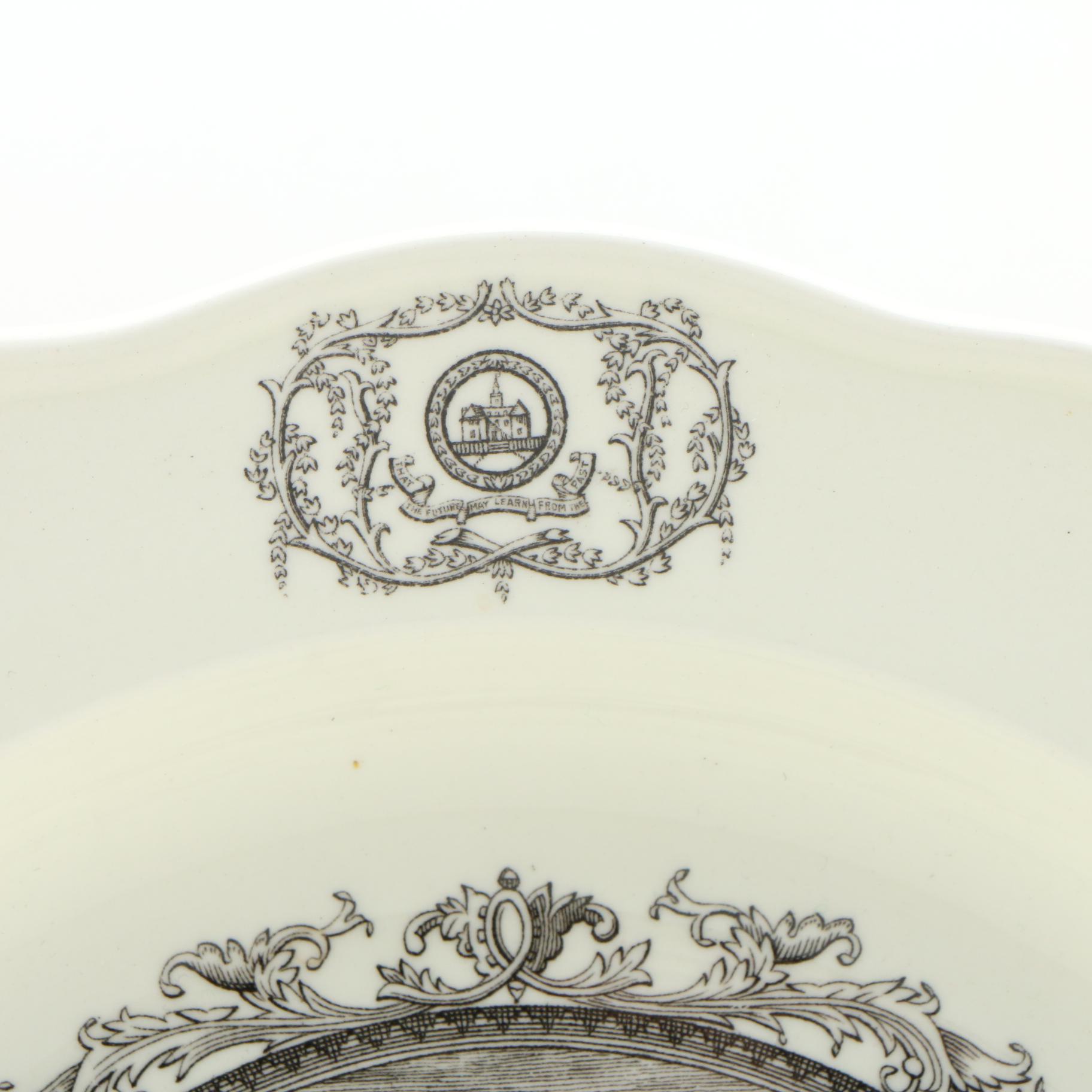 Wedgwood Williamsburg Va. Creamware Plates, 1950's