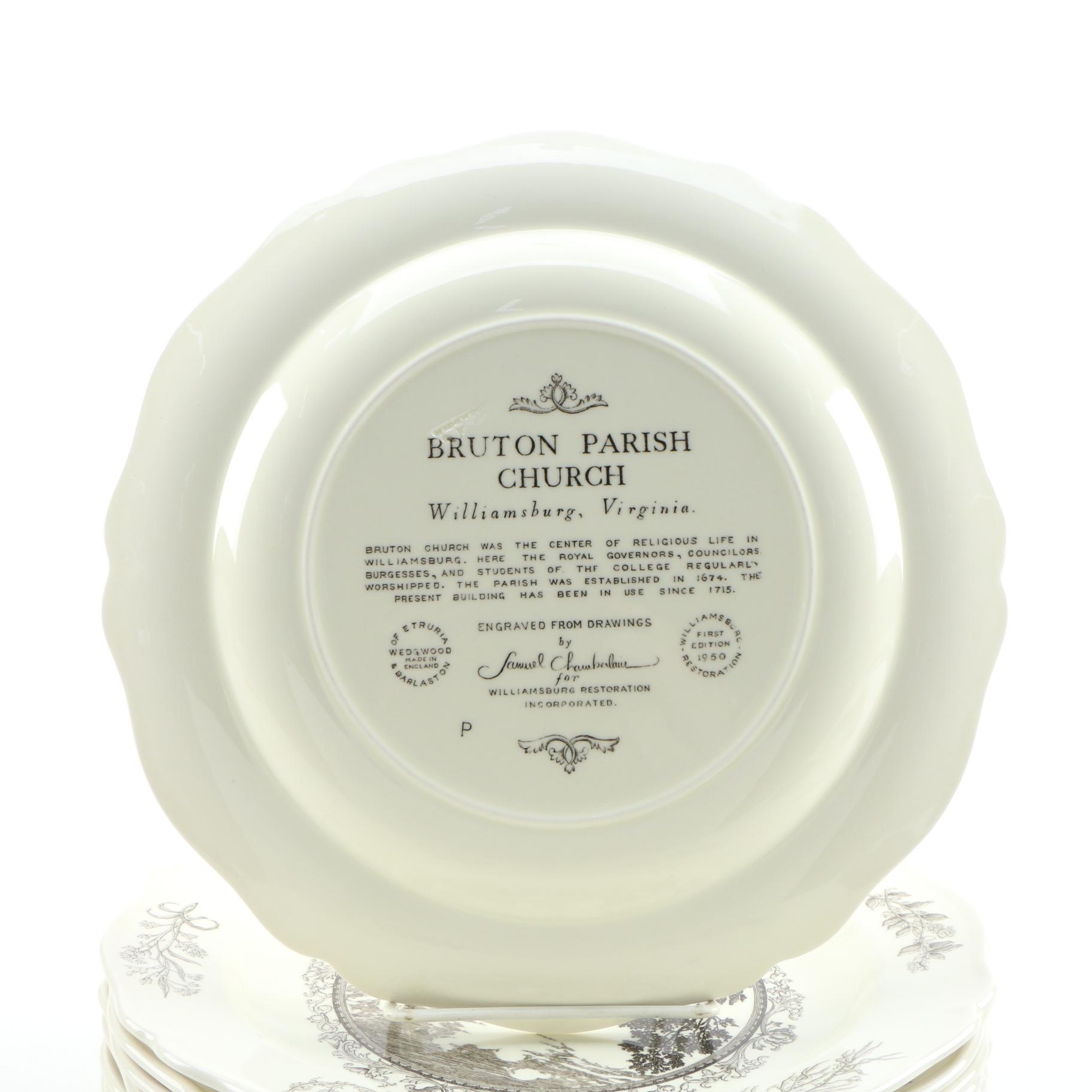 Wedgwood Williamsburg Va. Creamware Plates, 1950's