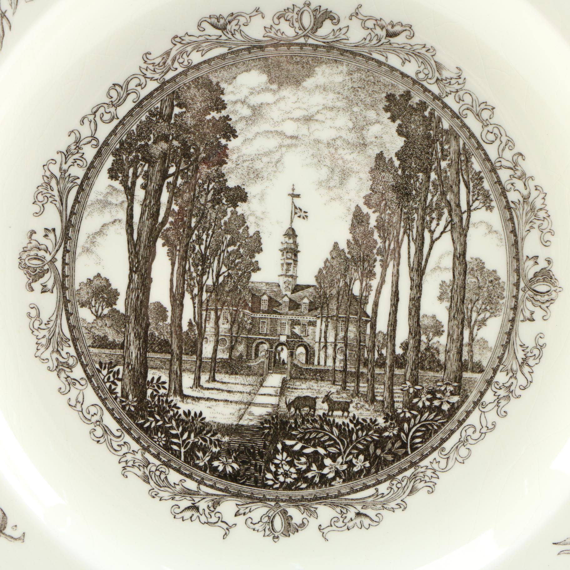 Wedgwood Williamsburg Va. Creamware Plates, 1950's