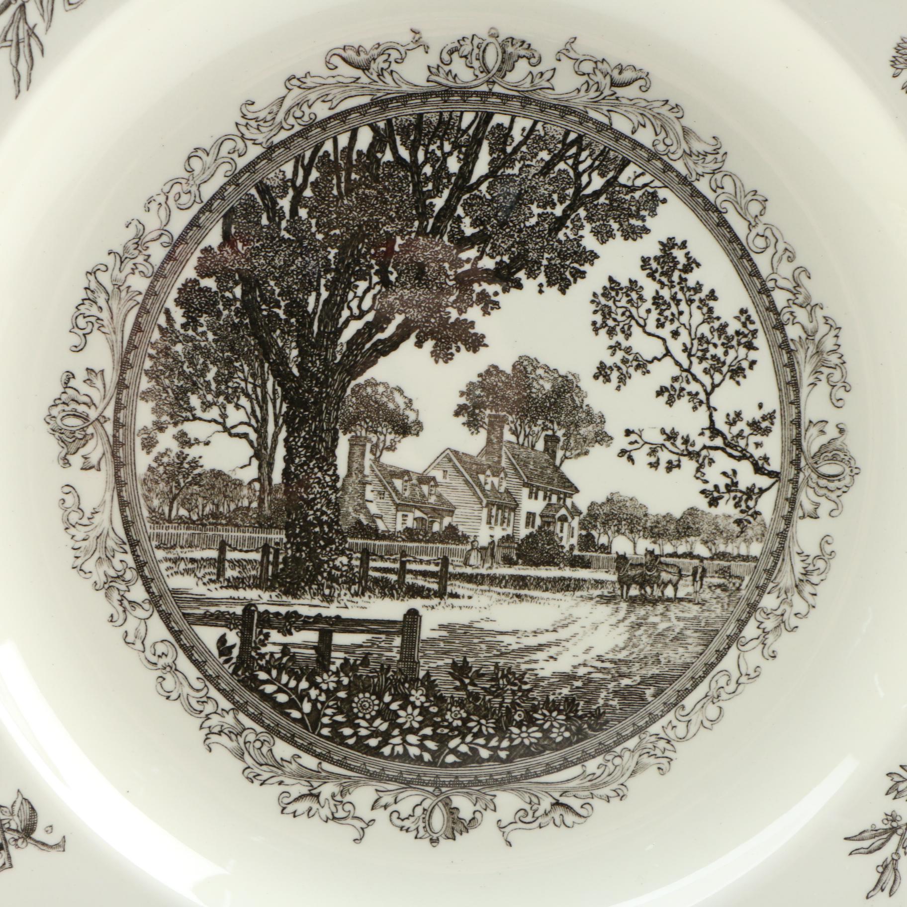 Wedgwood Williamsburg Va. Creamware Plates, 1950's
