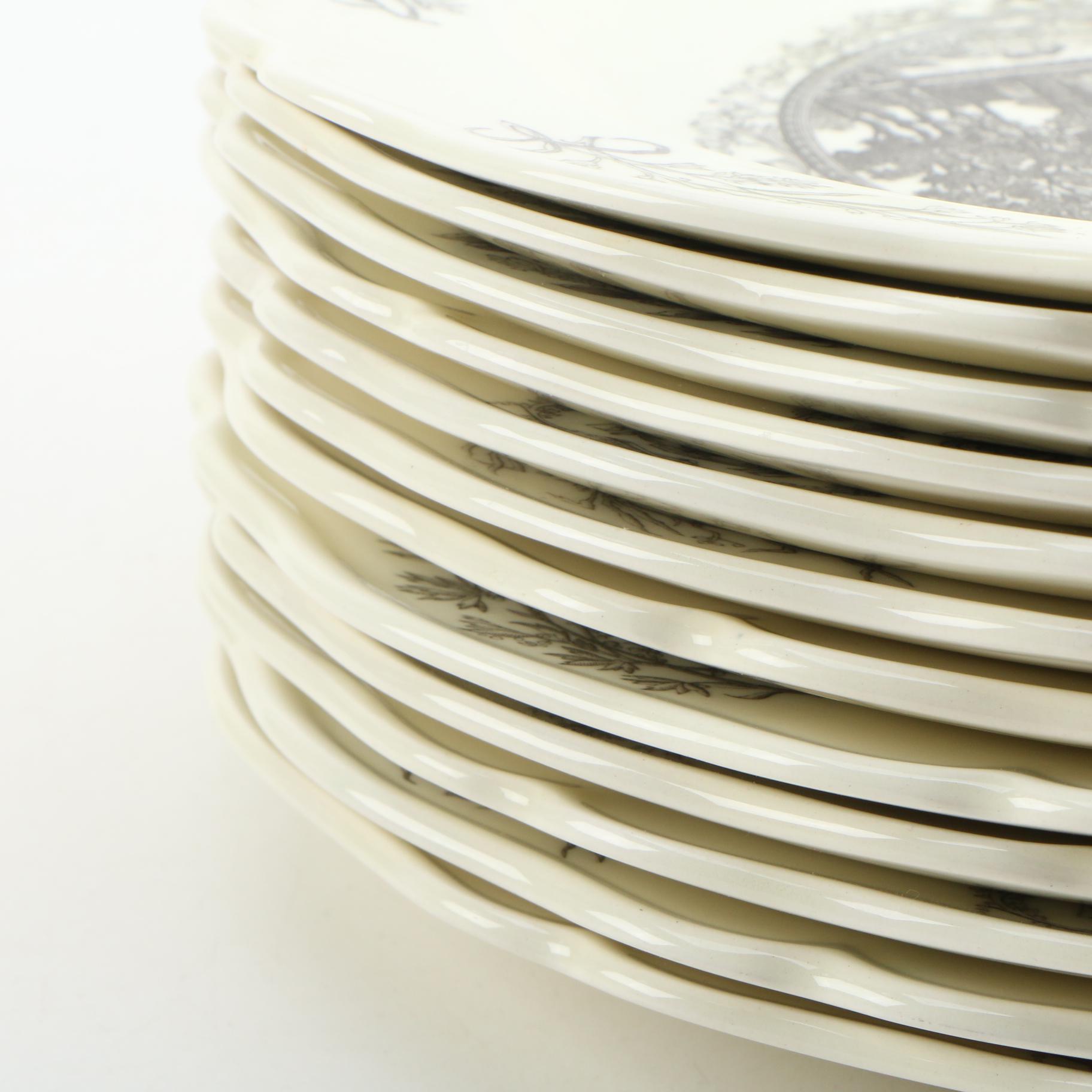 Wedgwood Williamsburg Va. Creamware Plates, 1950's