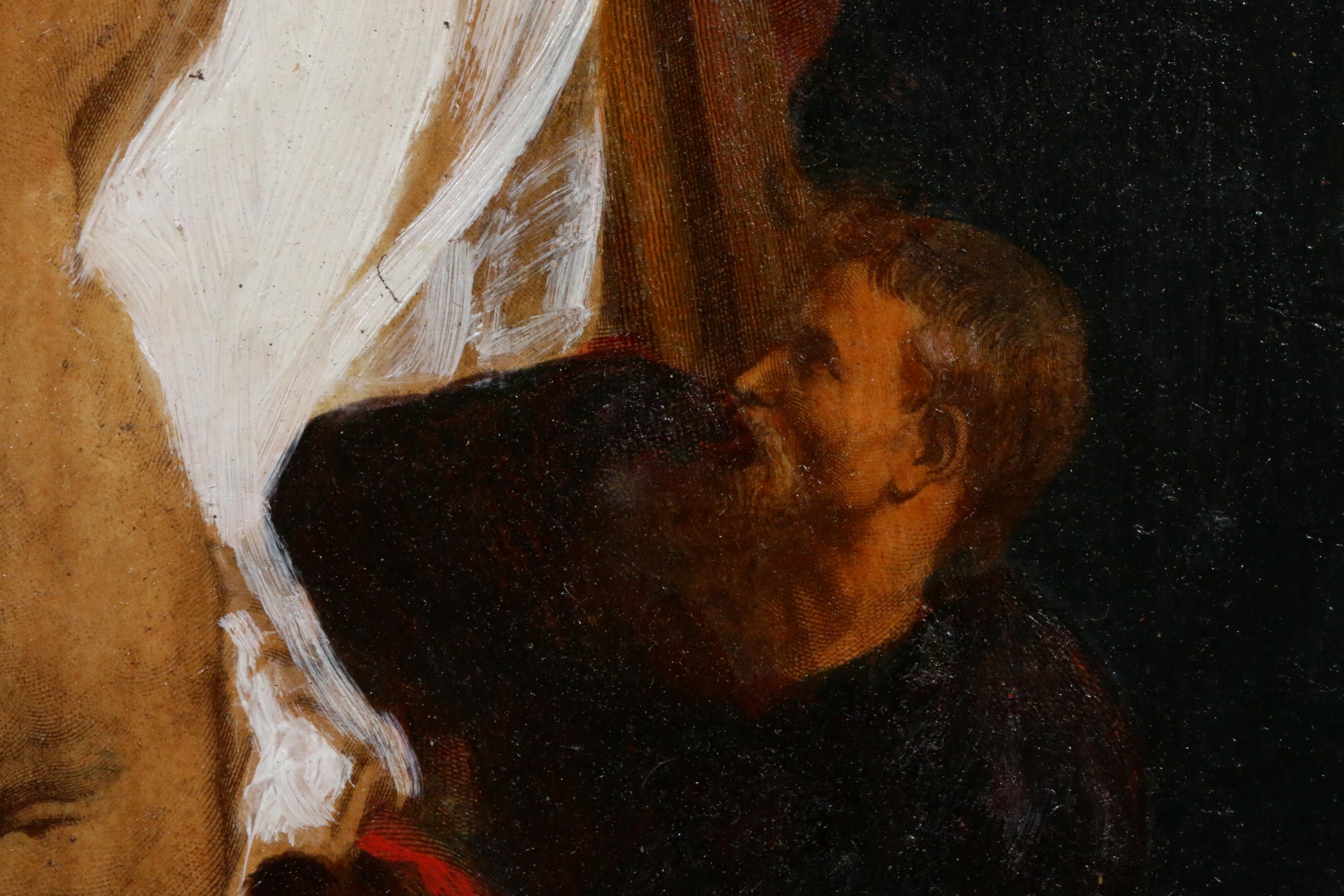 Embellished Engraving After Peter Paul Rubens "The Descent From the Cross"