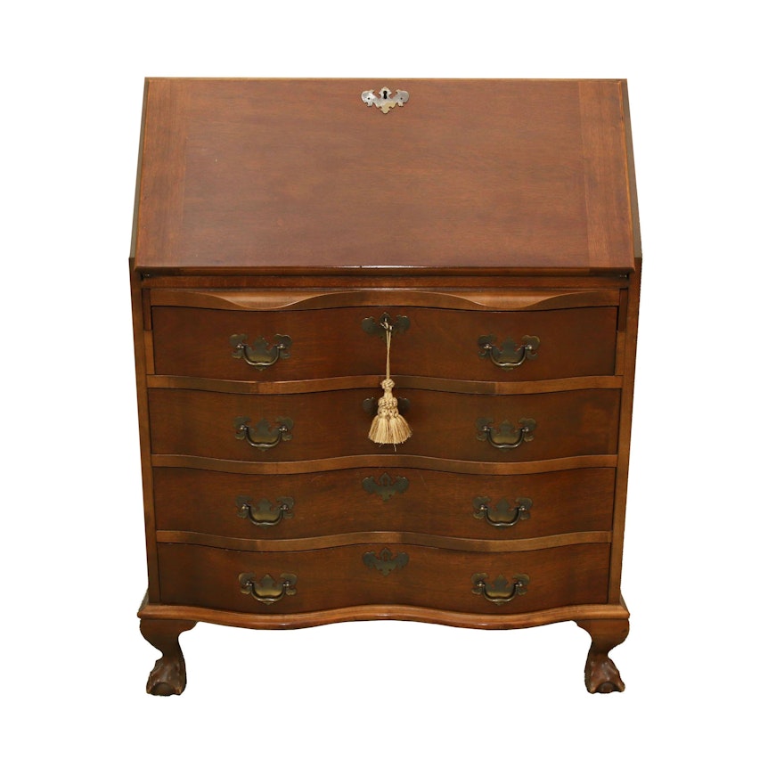 Maddox Serpentine Secretary Desk, Early to Mid 20th Century