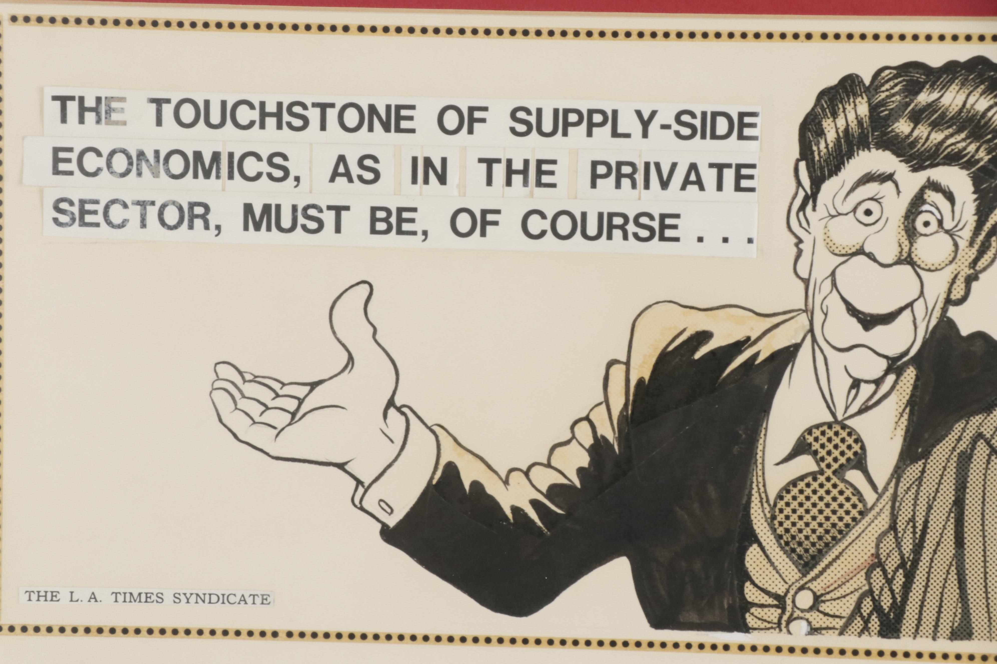 Hugh Haynie Political Cartoon Drawing of Ronald Reagan