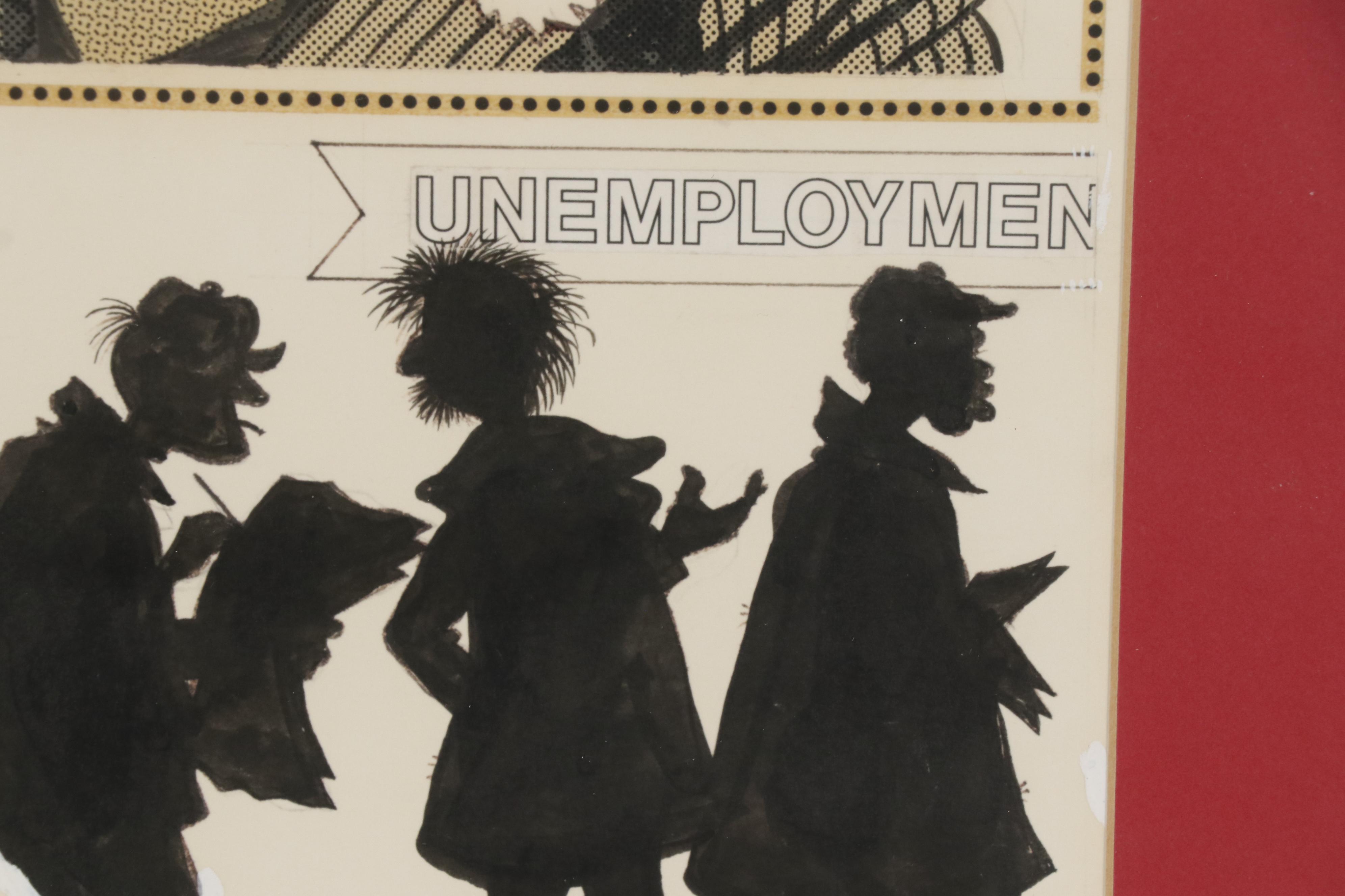 Hugh Haynie Political Cartoon Drawing of Ronald Reagan