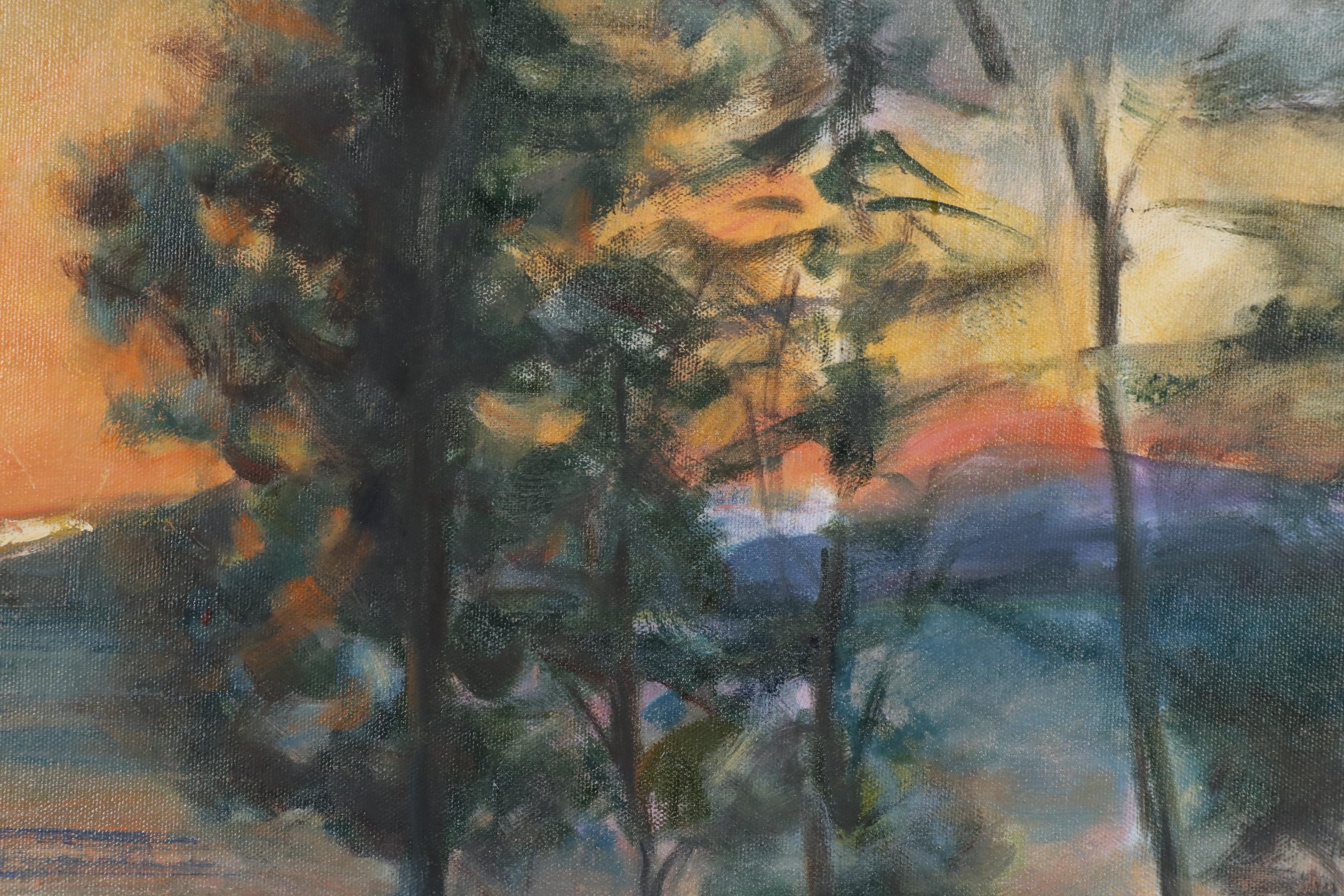 Landscape Oil Painting of Lake Scene