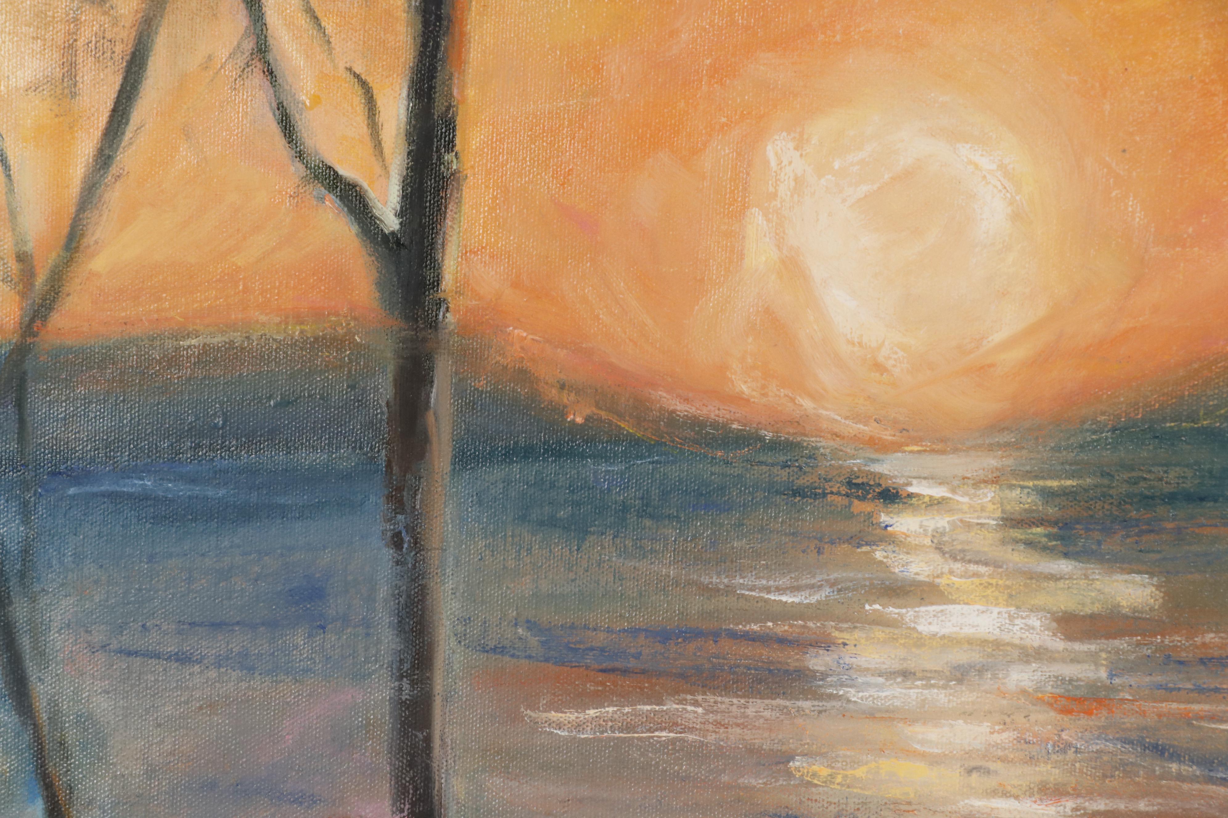 Landscape Oil Painting of Lake Scene