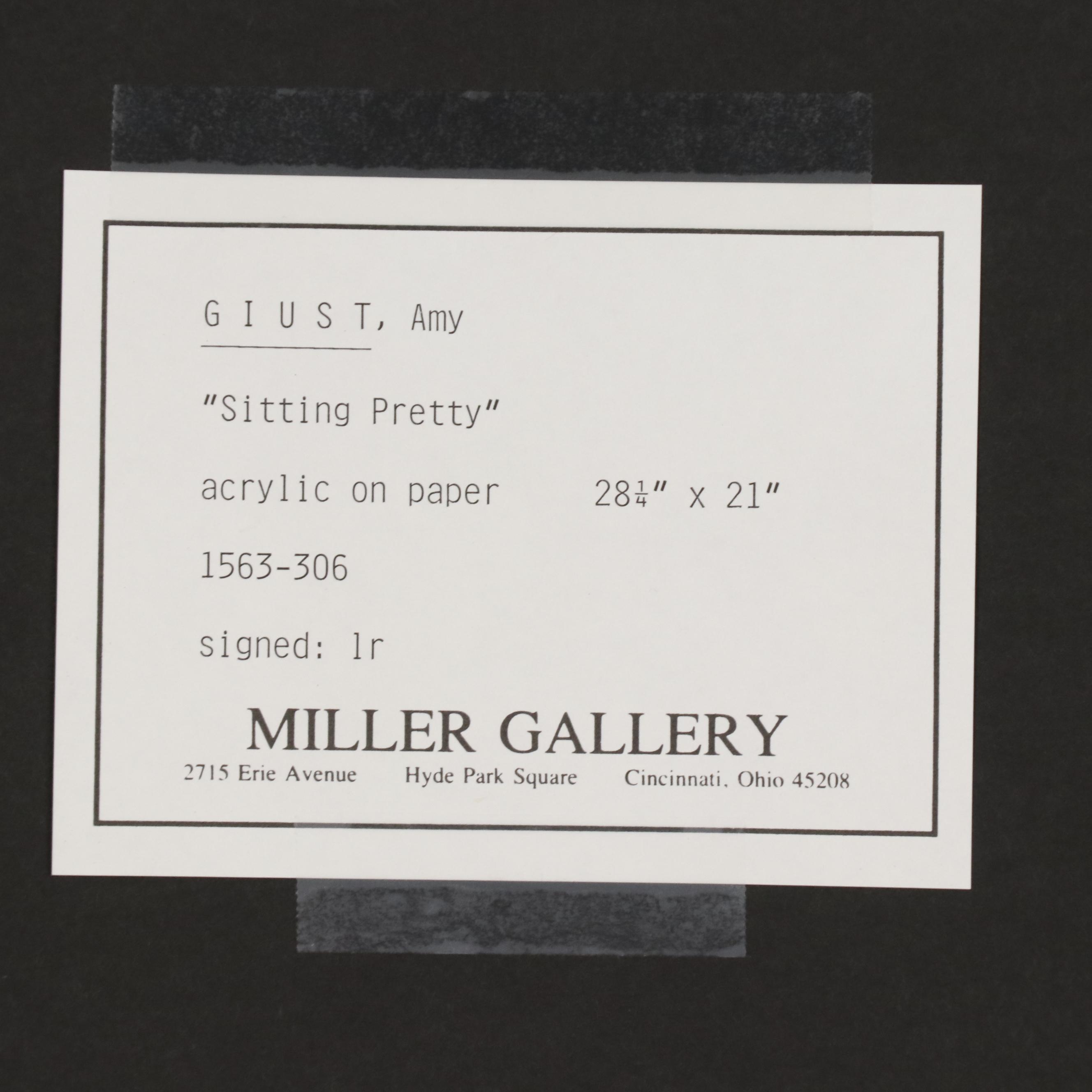 Amy Giust Acrylic Painting "Sitting Pretty"