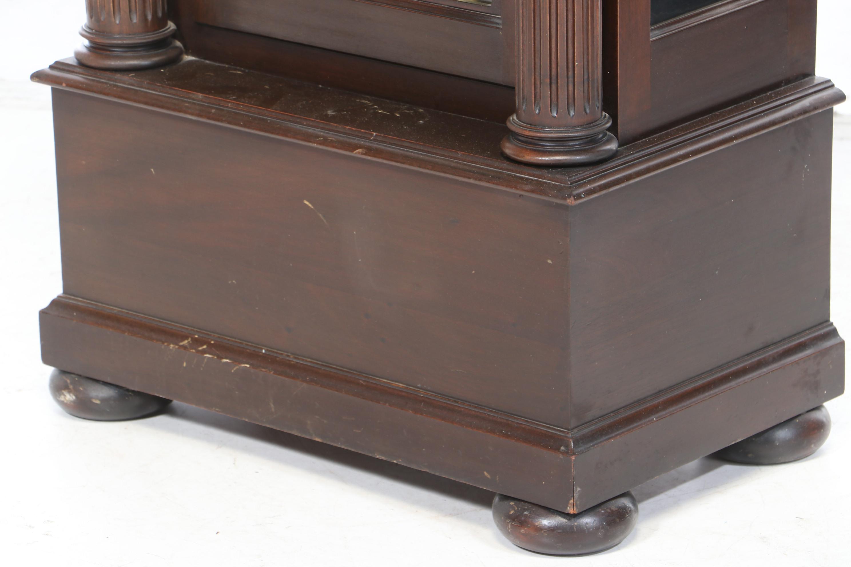 Herschede Mahogany Grandfather Clock with Moon Phase, Circa 1919