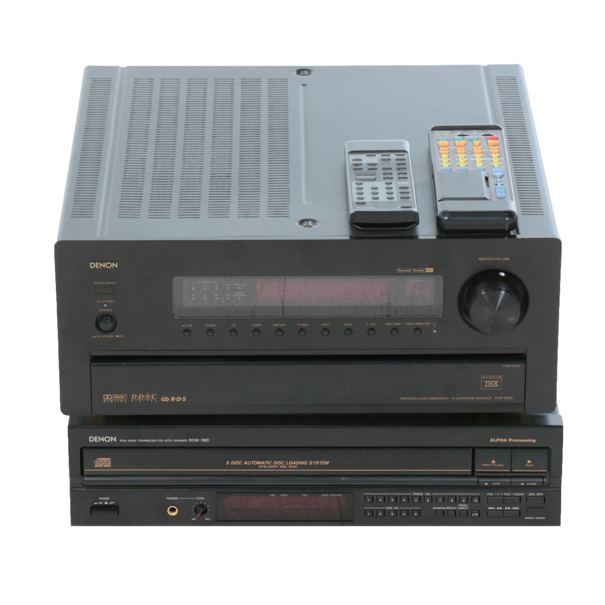 Denon AVR-5600 Receiver and DCM-560 CD Changer