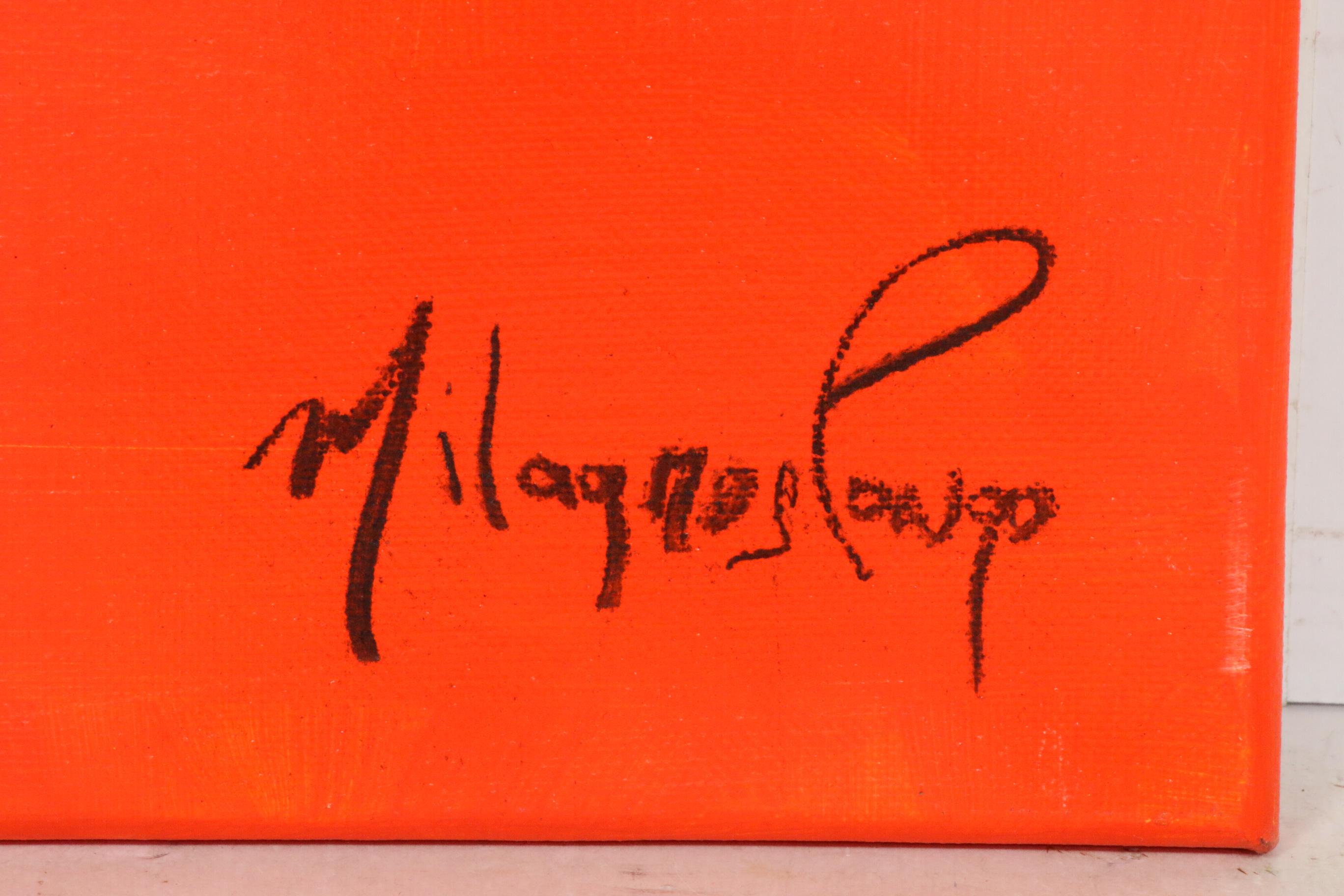 Milagros Pongo Abstract Mixed Media Painting