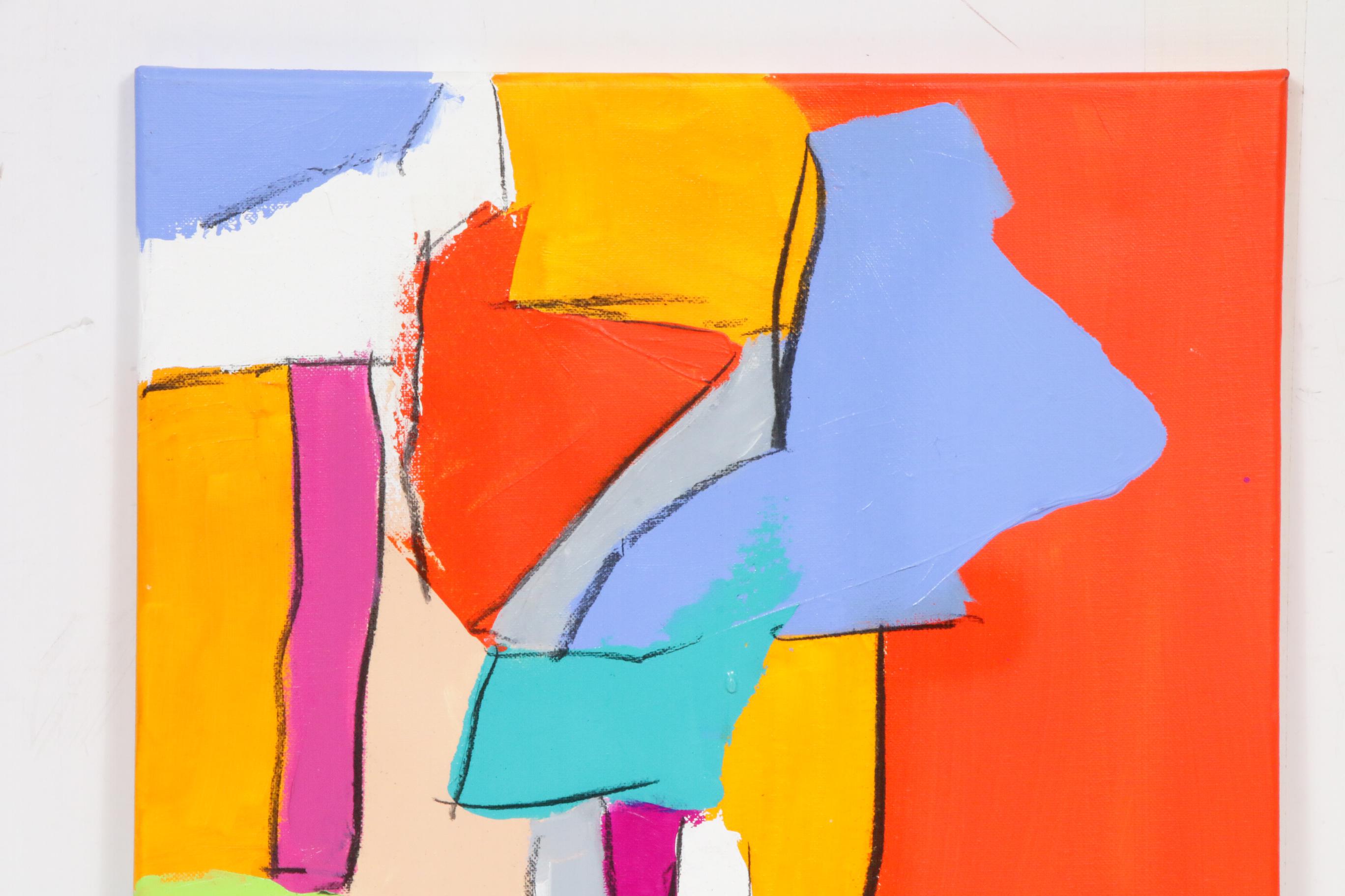 Milagros Pongo Abstract Mixed Media Painting