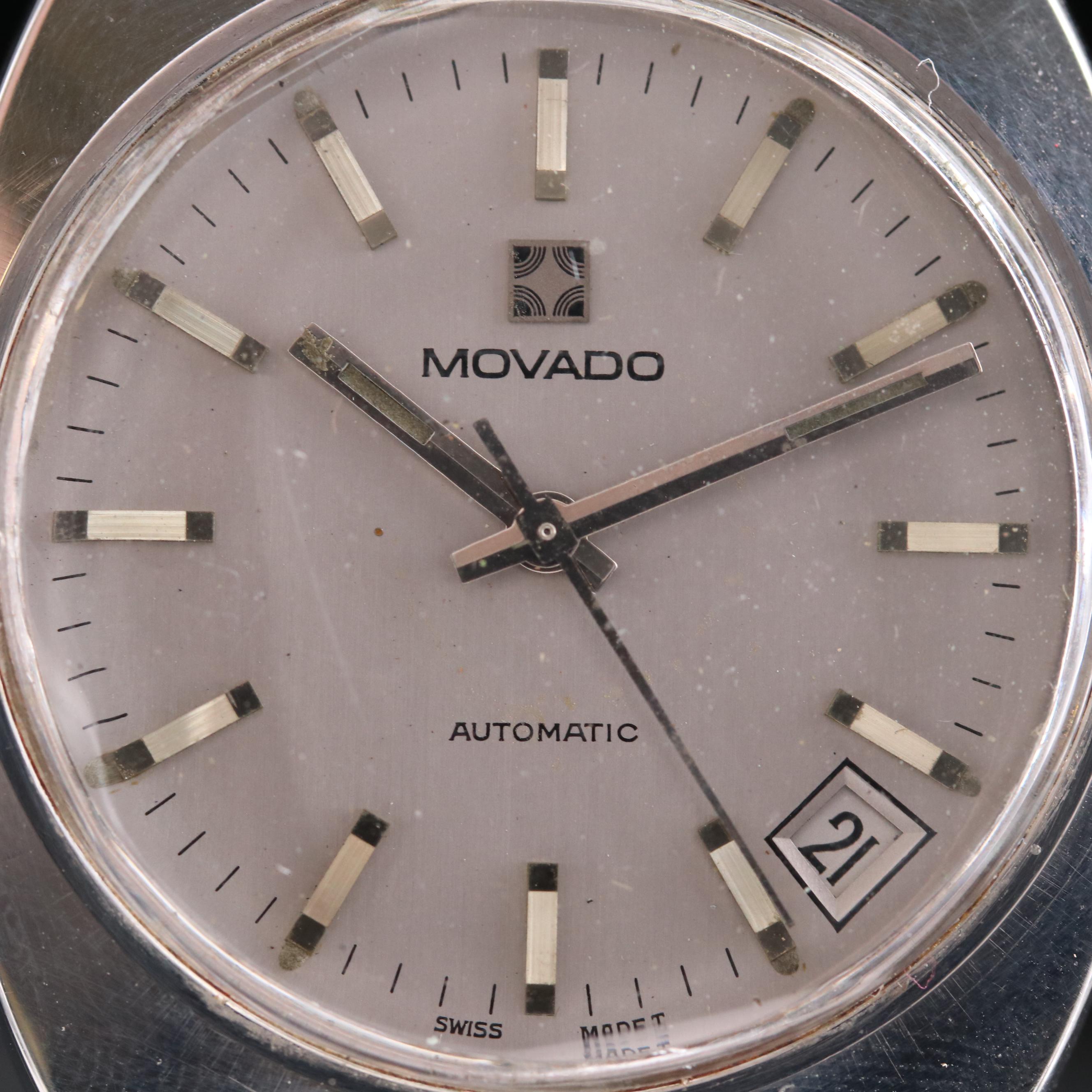 Vintage Movado/Zenith Surf Stainless Steel Automatic Watch