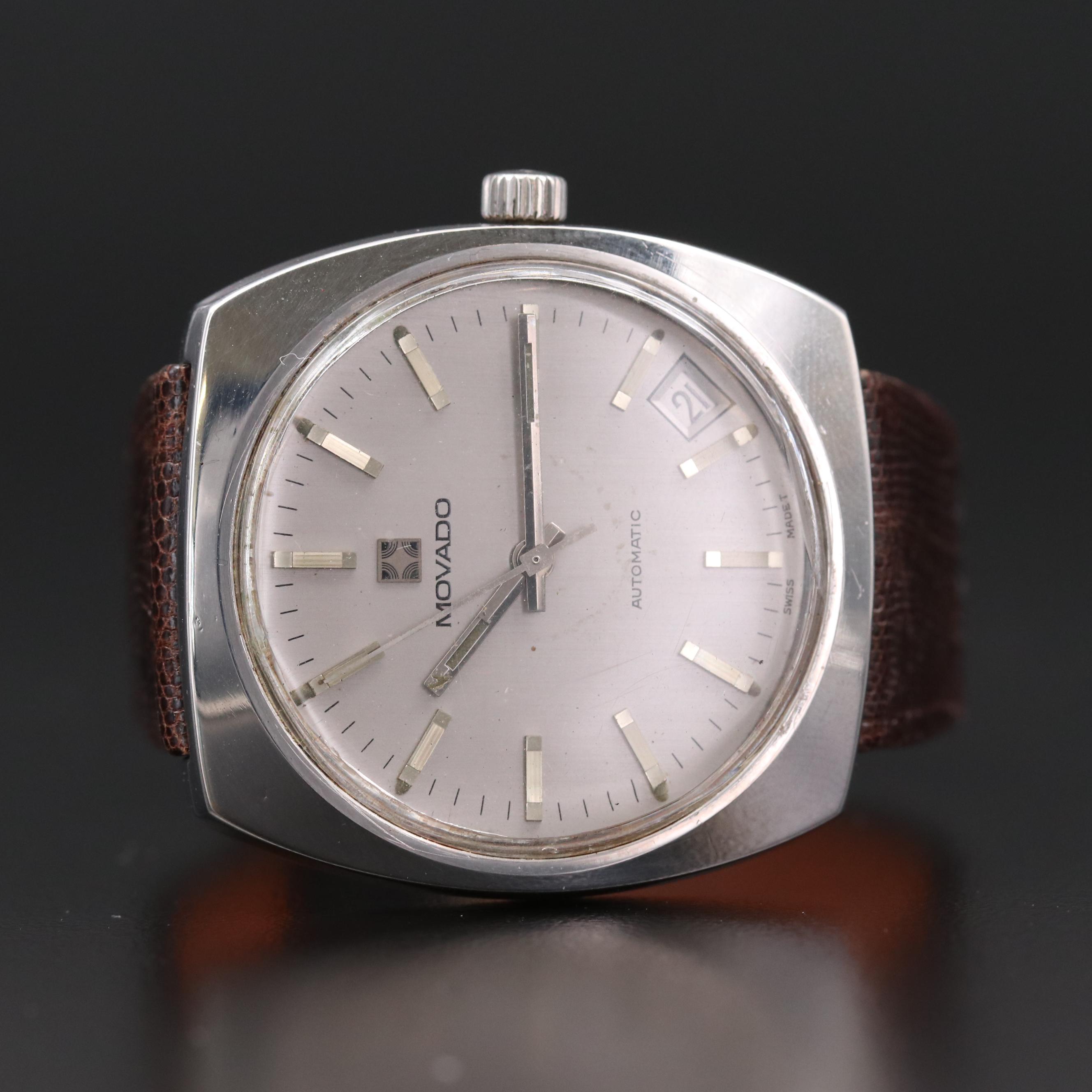 Vintage Movado/Zenith Surf Stainless Steel Automatic Watch