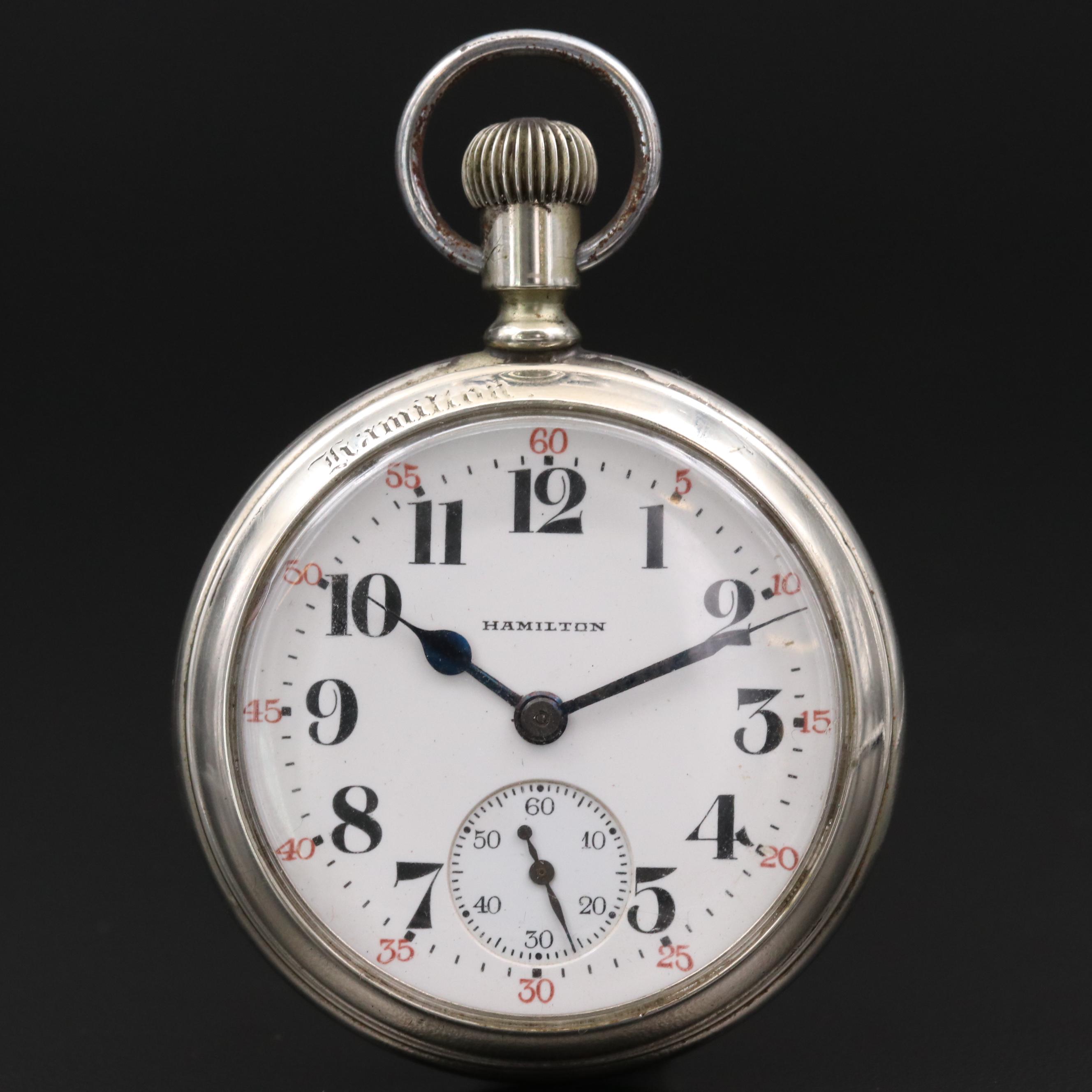 Vintage Hamilton Railroad Grade Pocket Watch, 1930