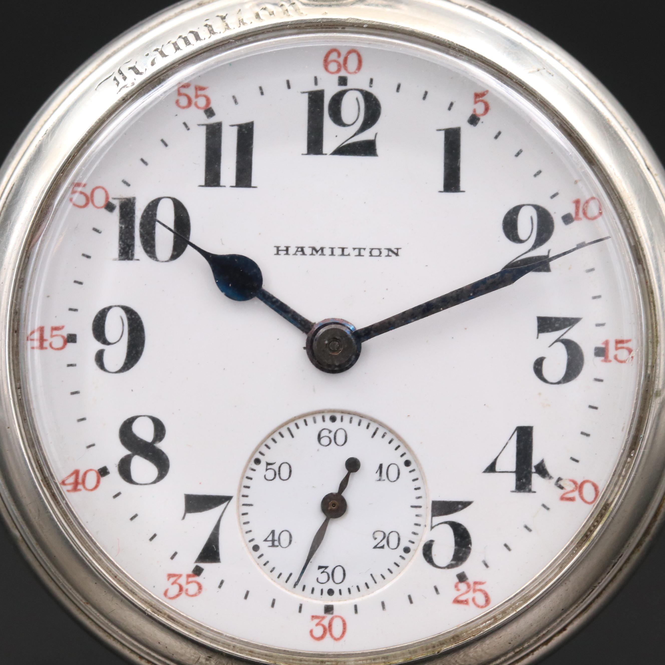 Vintage Hamilton Railroad Grade Pocket Watch, 1930