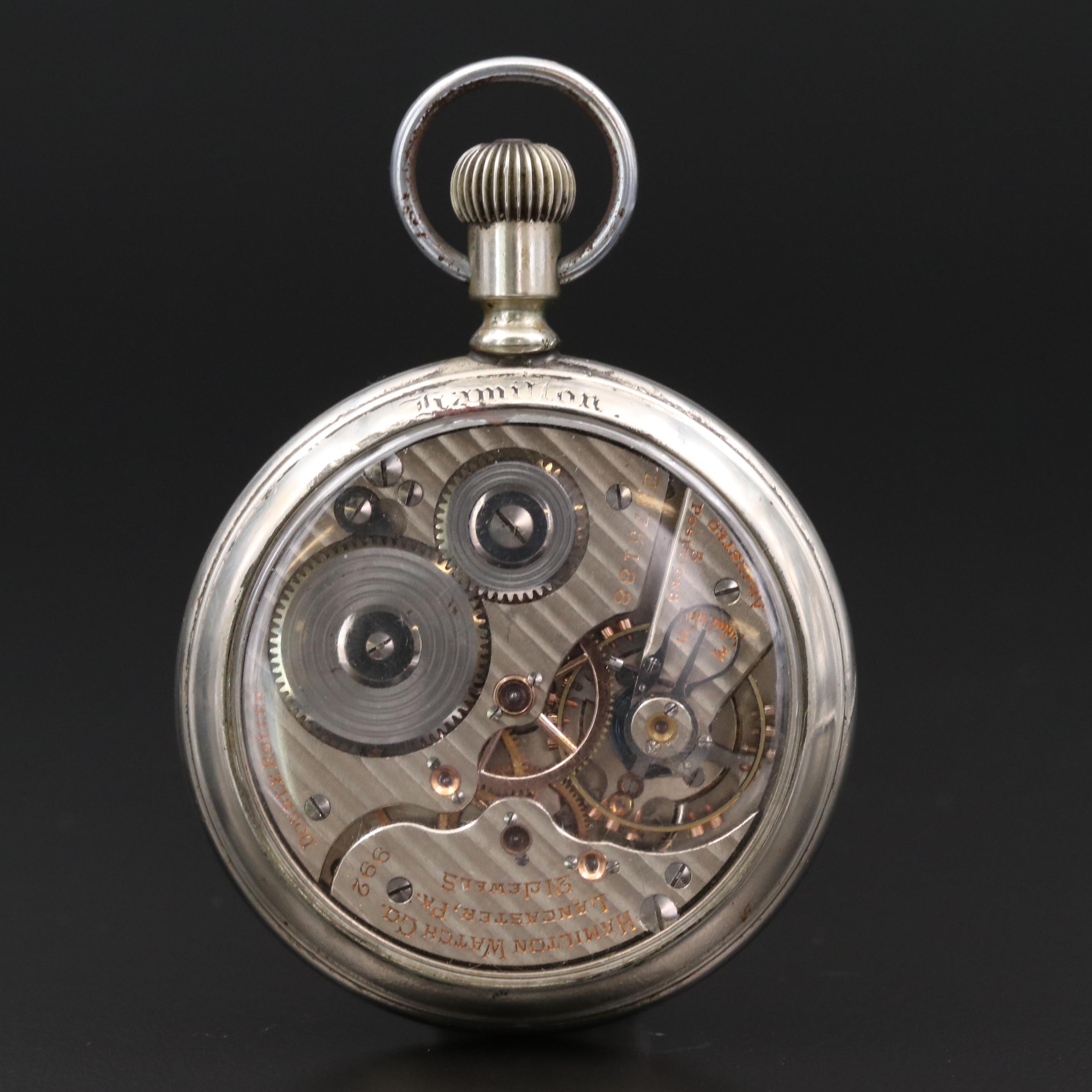 Vintage Hamilton Railroad Grade Pocket Watch, 1930
