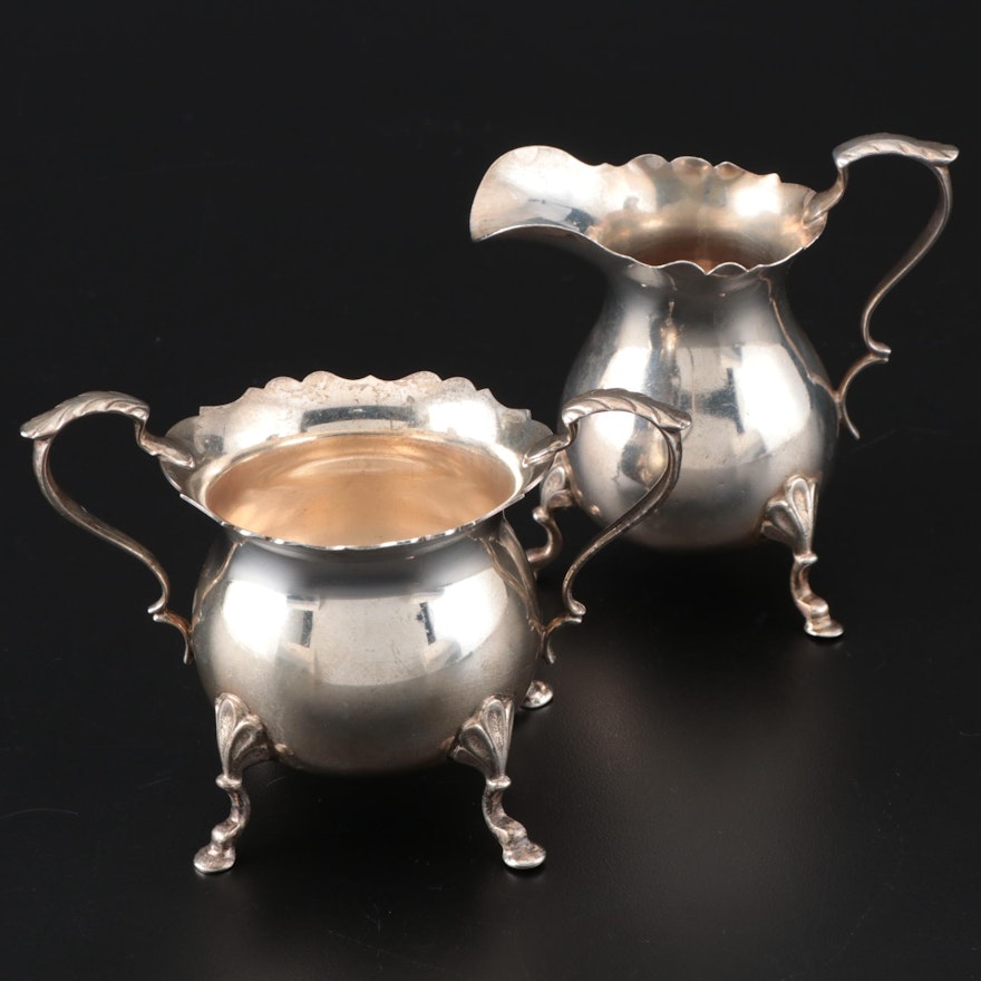 Baldwin & Miller Sterling Silver Cream and Sugar Set, 20th Century