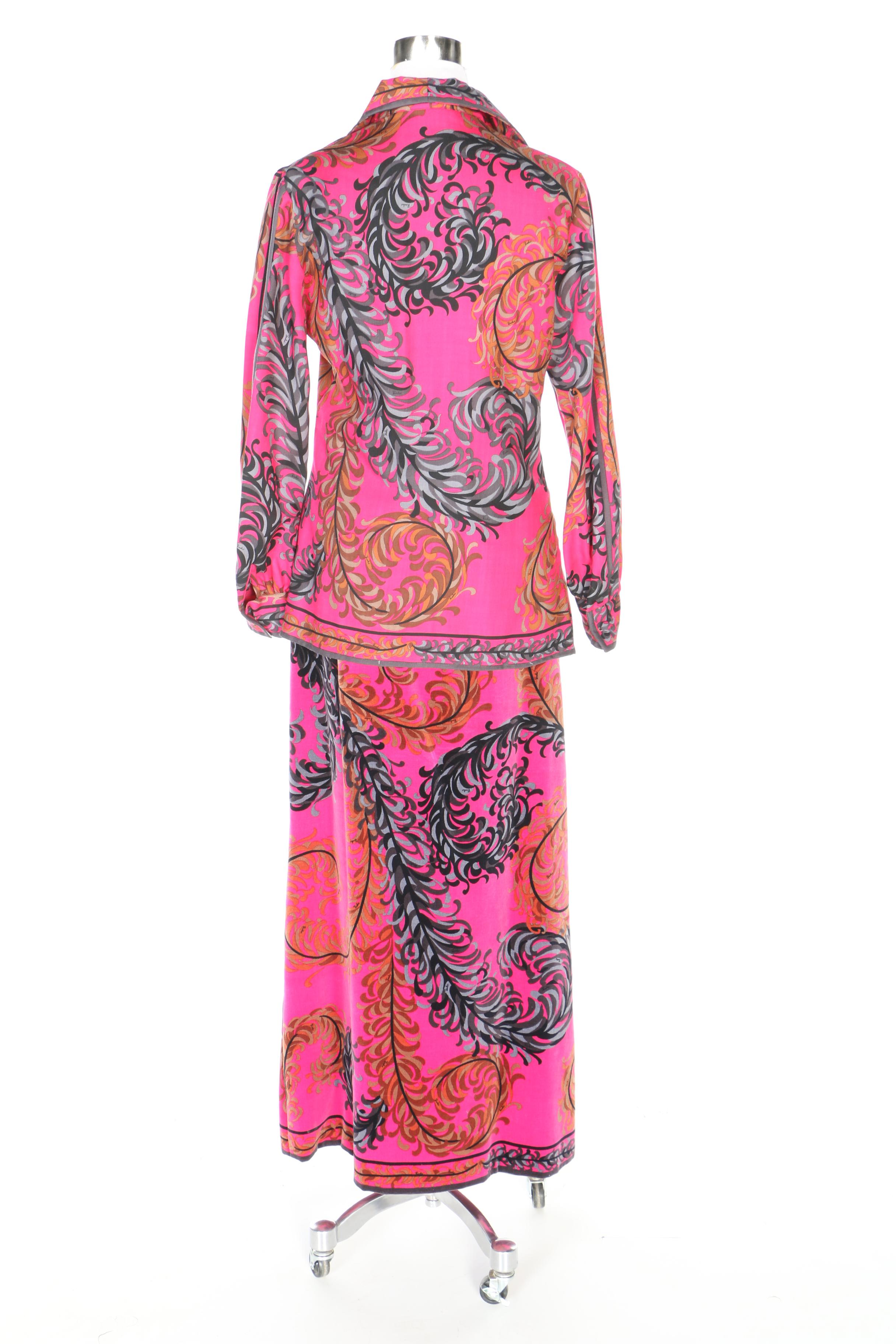 Emilio Pucci for Saks Fifth Avenue Wool and Velvet Separates, 1960s Vintage