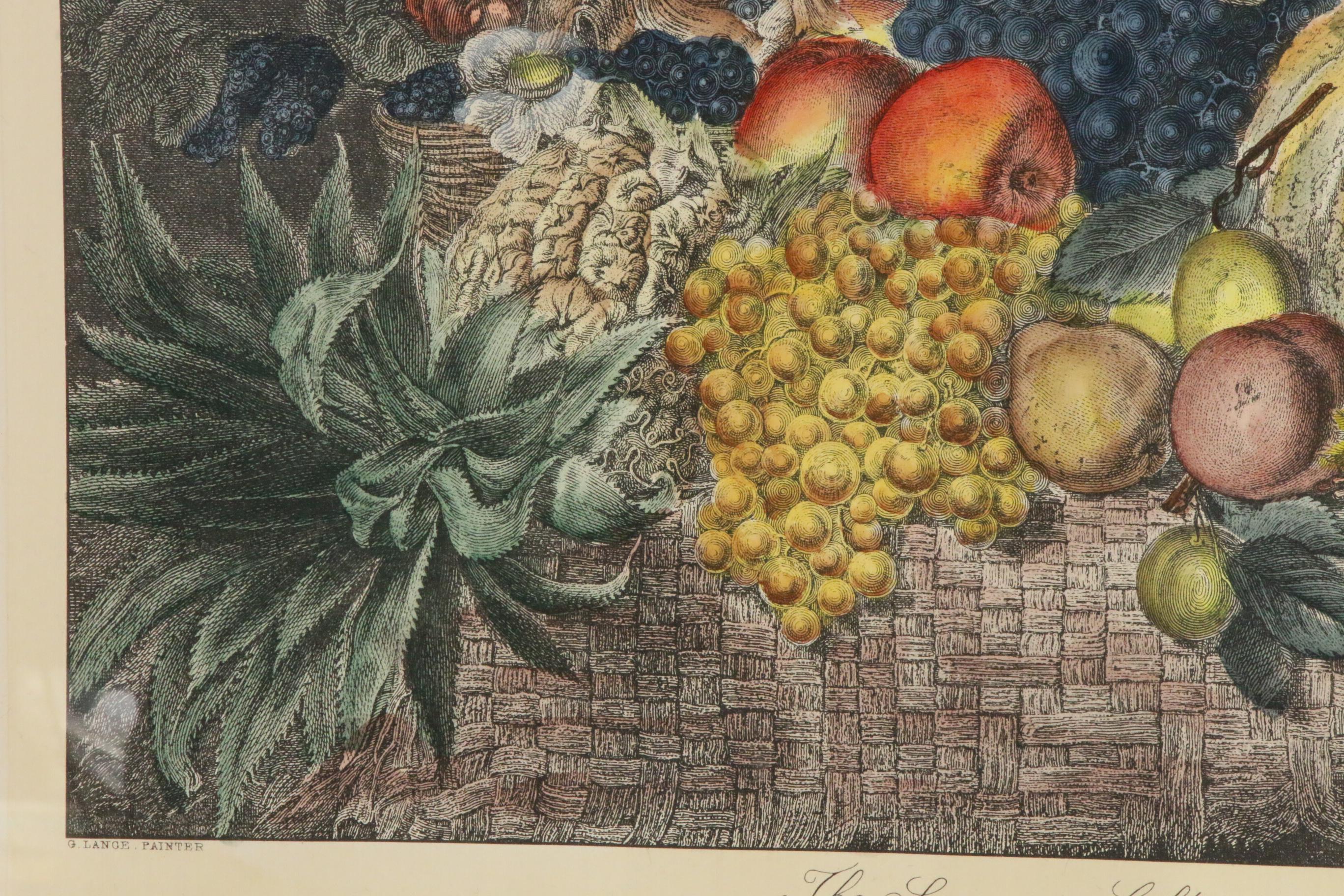 Hand-Colored Engraving after George Lance "The Summer Gift," 20th Century