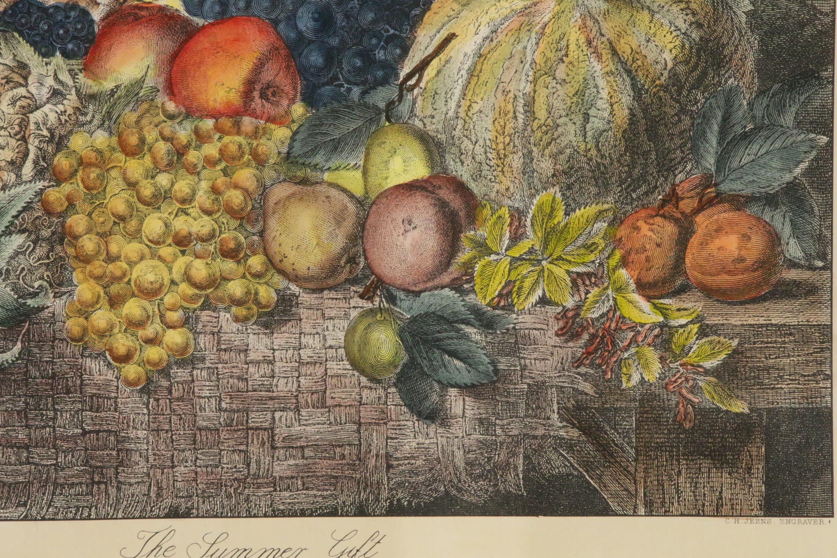 Hand-Colored Engraving after George Lance "The Summer Gift," 20th Century