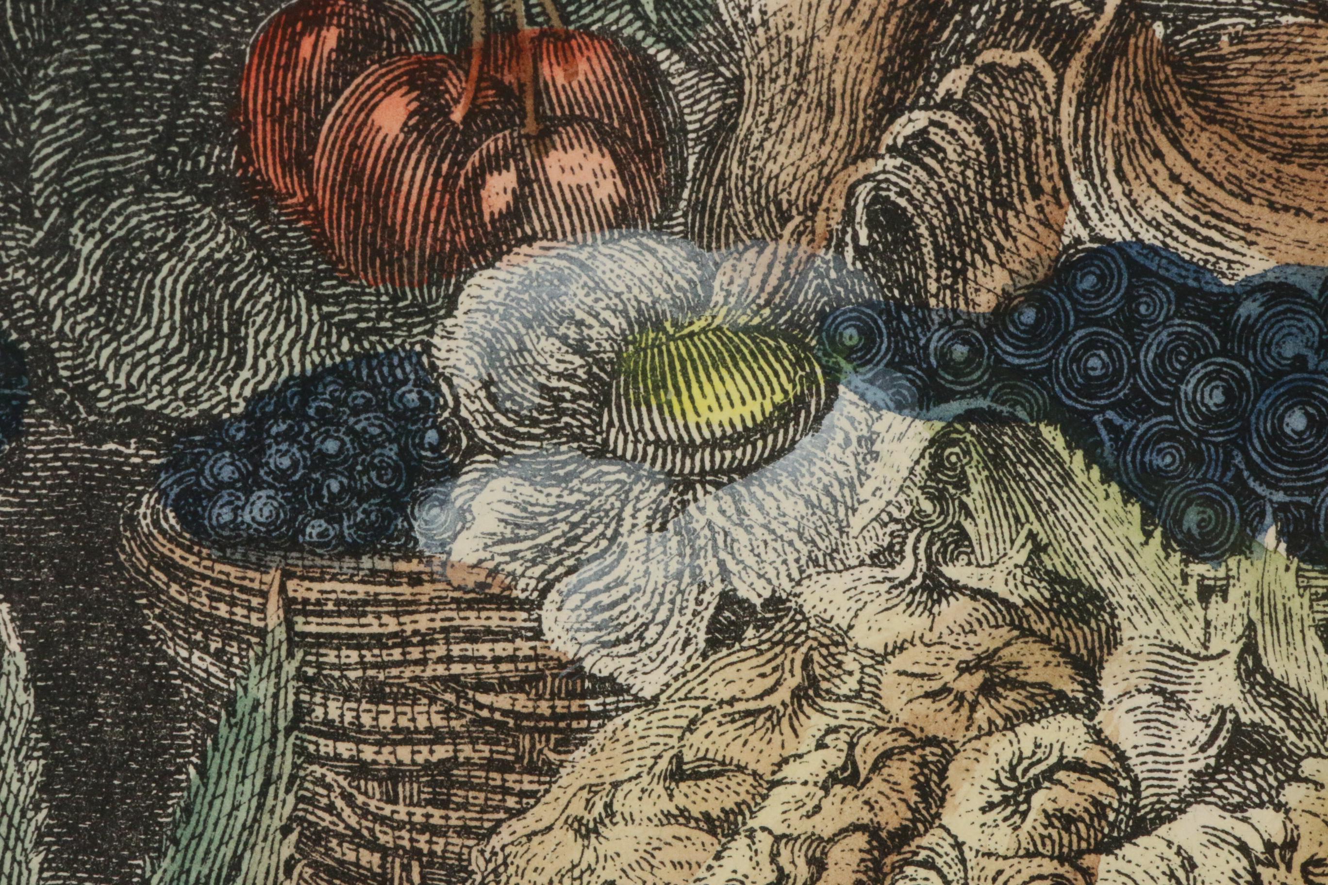 Hand-Colored Engraving after George Lance "The Summer Gift," 20th Century